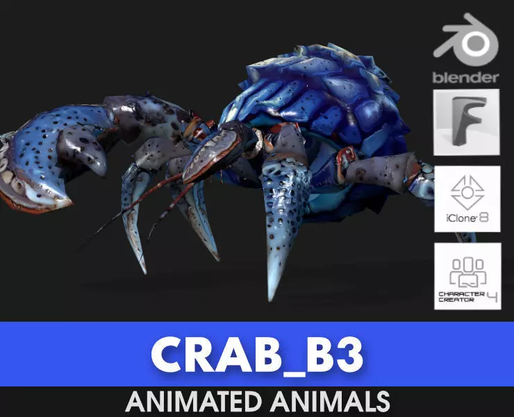 Crab-B3 Low-poly 3D model