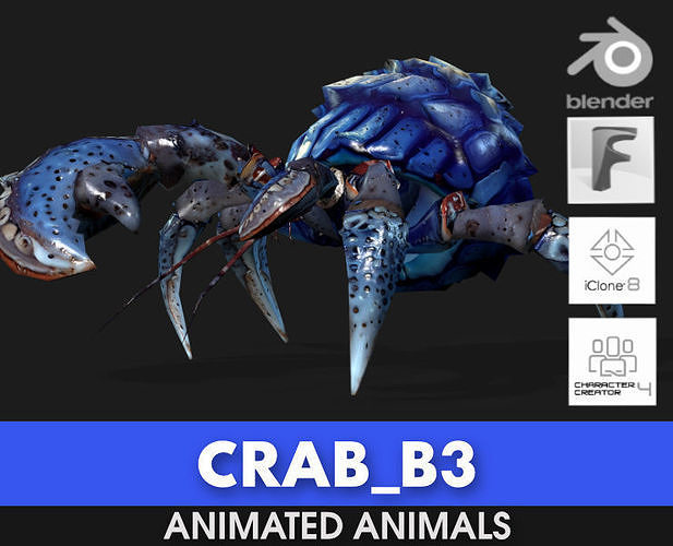 Crab-B3 Low-poly 3D model