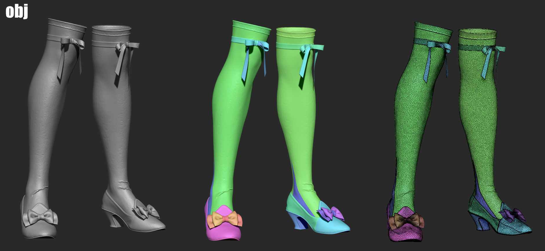 18th century outfit 3 - Marvelous Designer project and OBJ 3D model_9