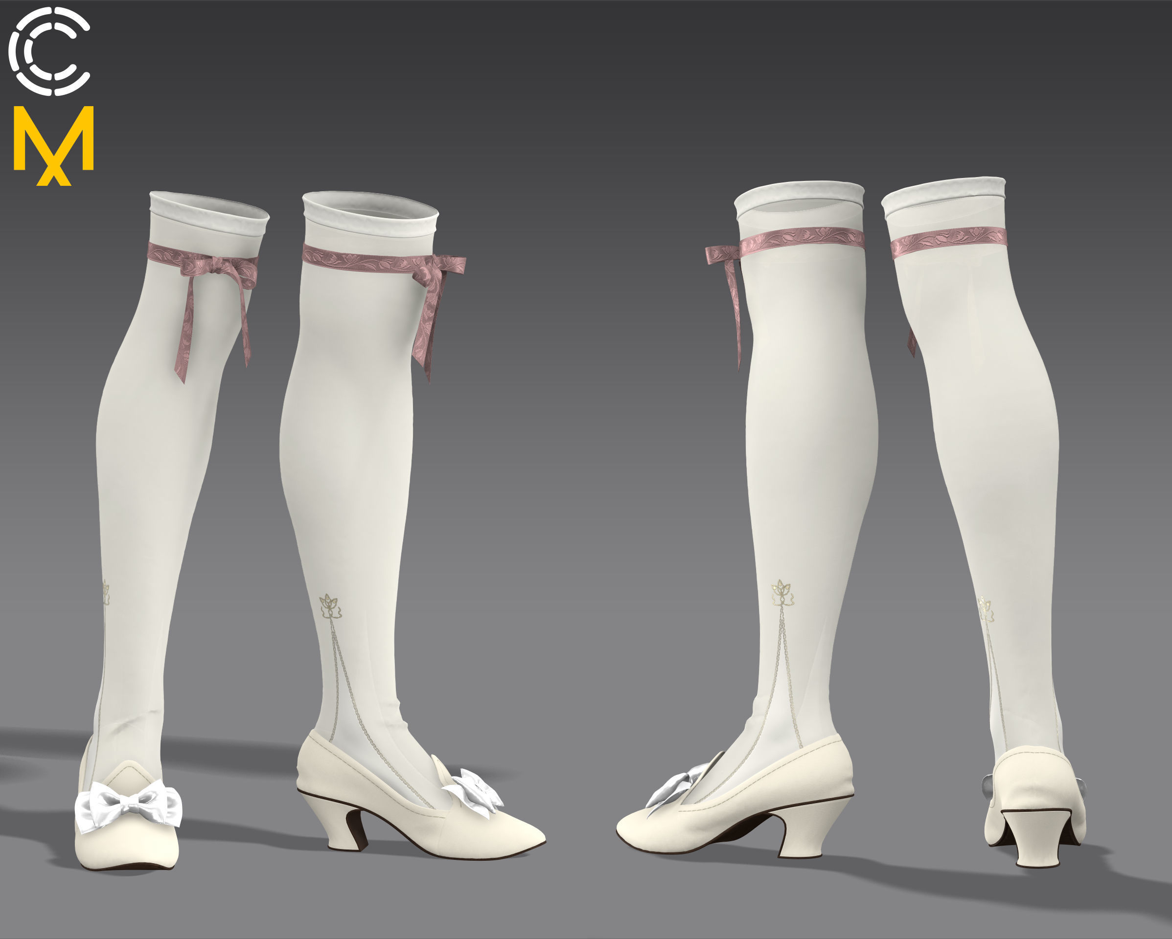 18th century outfit 3 - Marvelous Designer project and OBJ 3D model_8