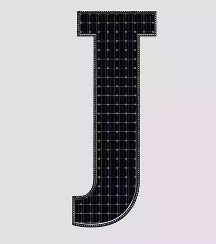 Solar Panel Letter - J