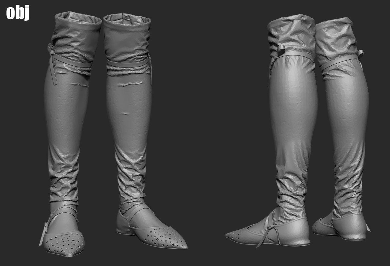 15th century outfit 2 - Marvelous Designer project and OBJ 3D model_9