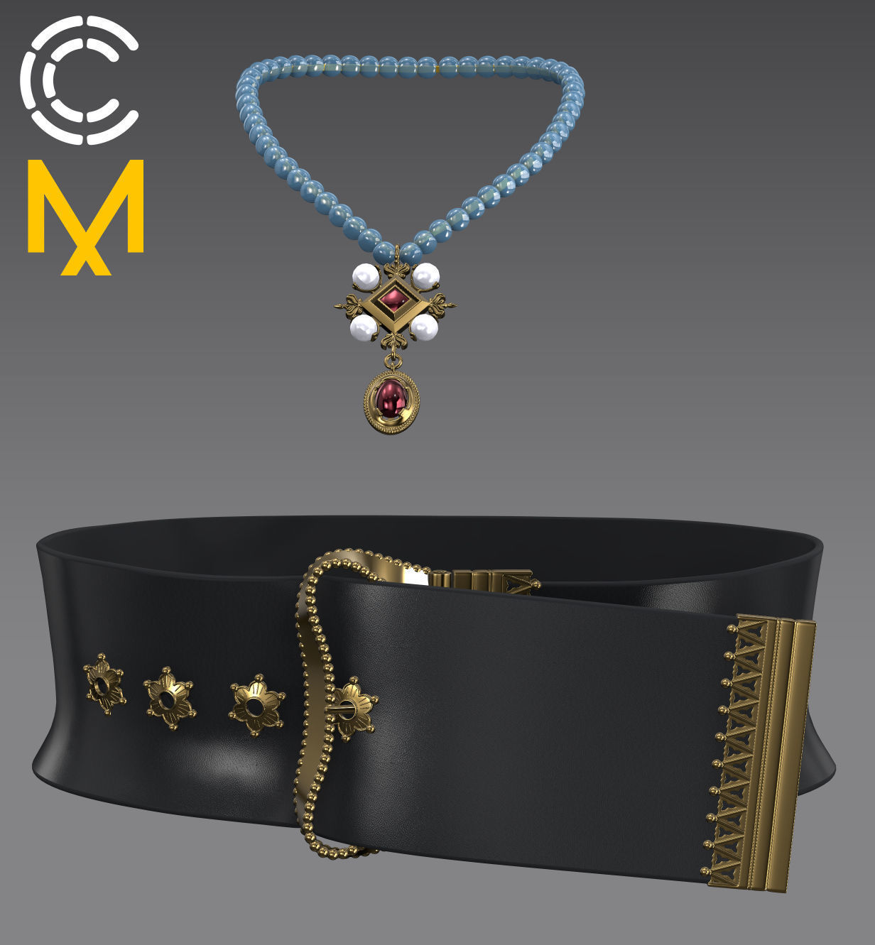 15th century outfit 2 - Marvelous Designer project and OBJ 3D model_5