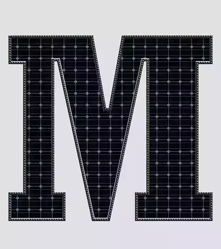Solar Panel Letter - M