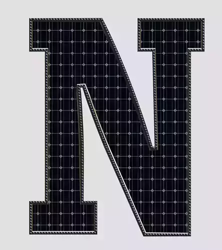 Solar Panel Letter - N