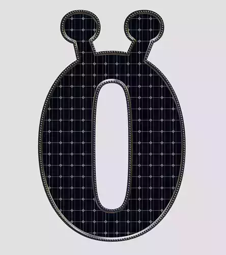 Solar Panel Letter - O