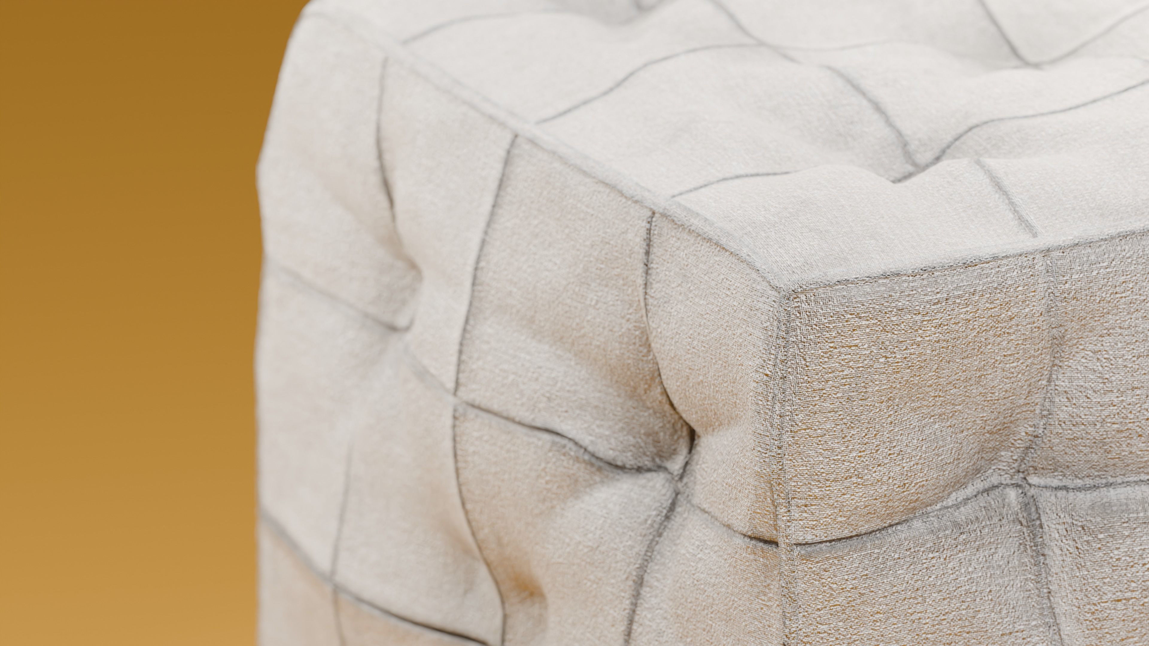 Padded stool 3D model_1