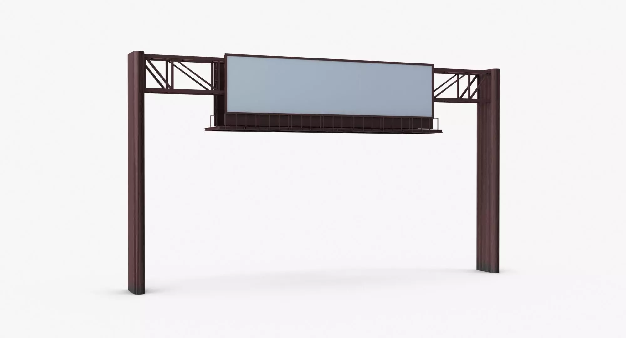 Billboard 4 Red Low-poly 3D model_0