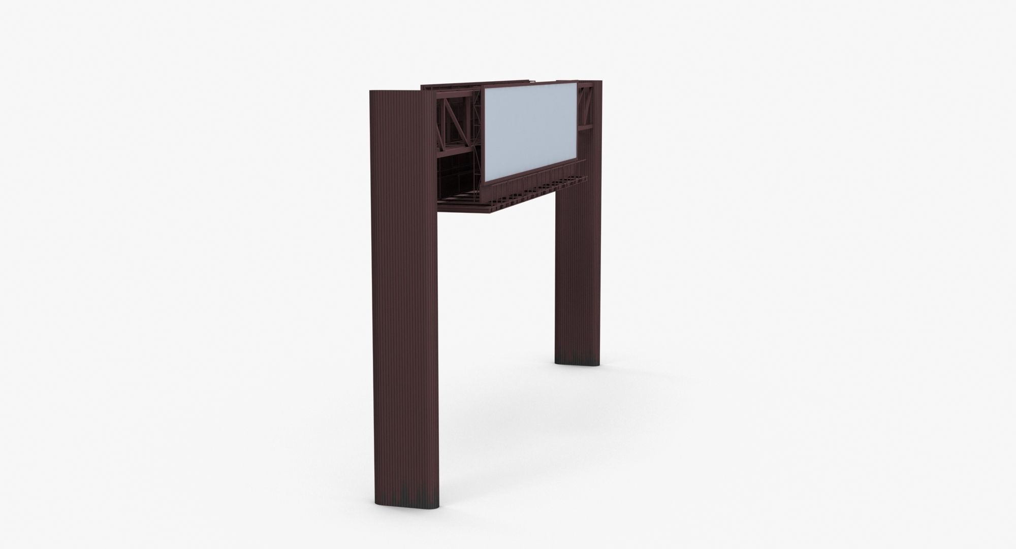 Billboard 4 Red Low-poly 3D model_15