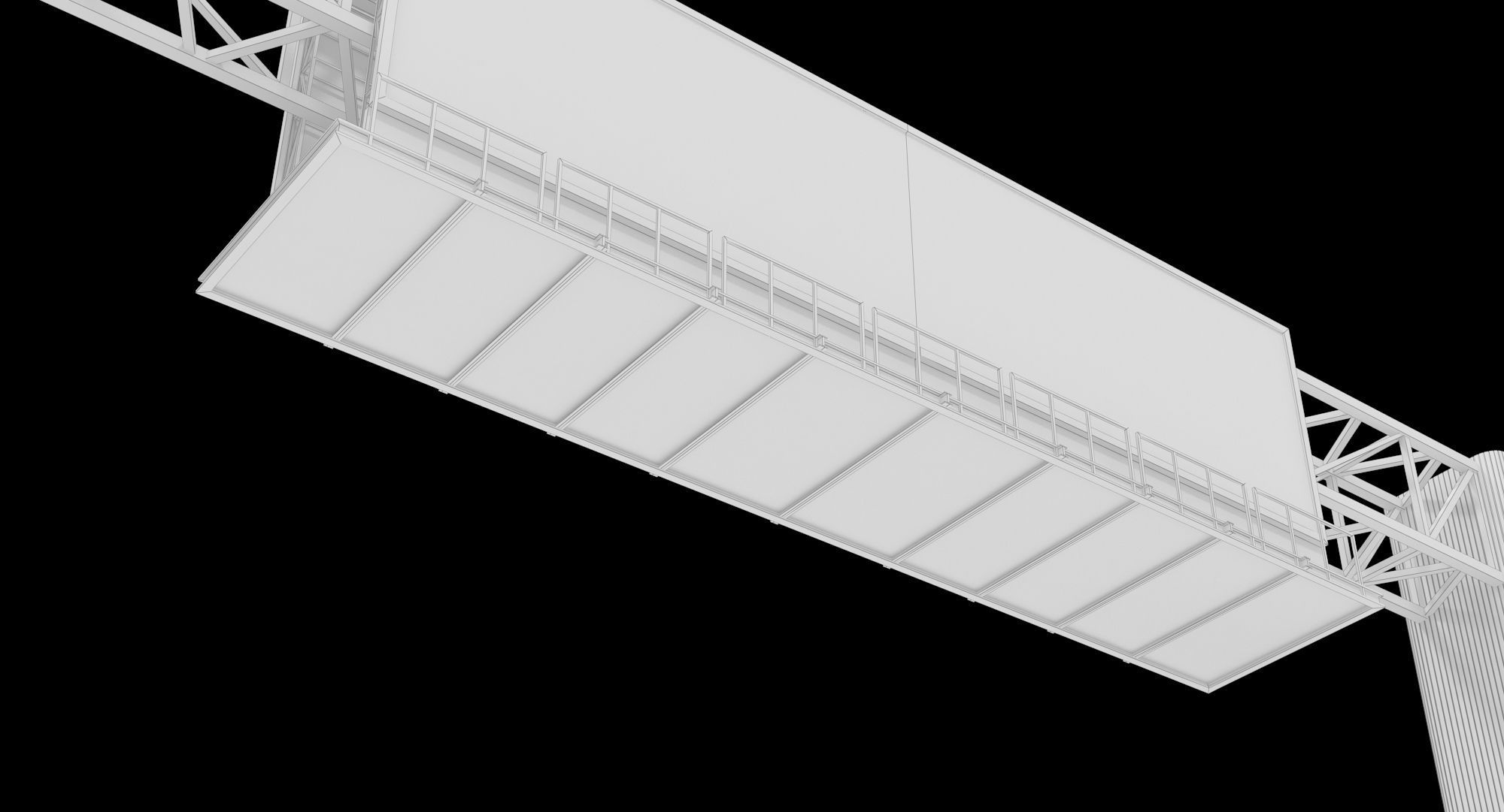 Billboard 4 Red Low-poly 3D model_22