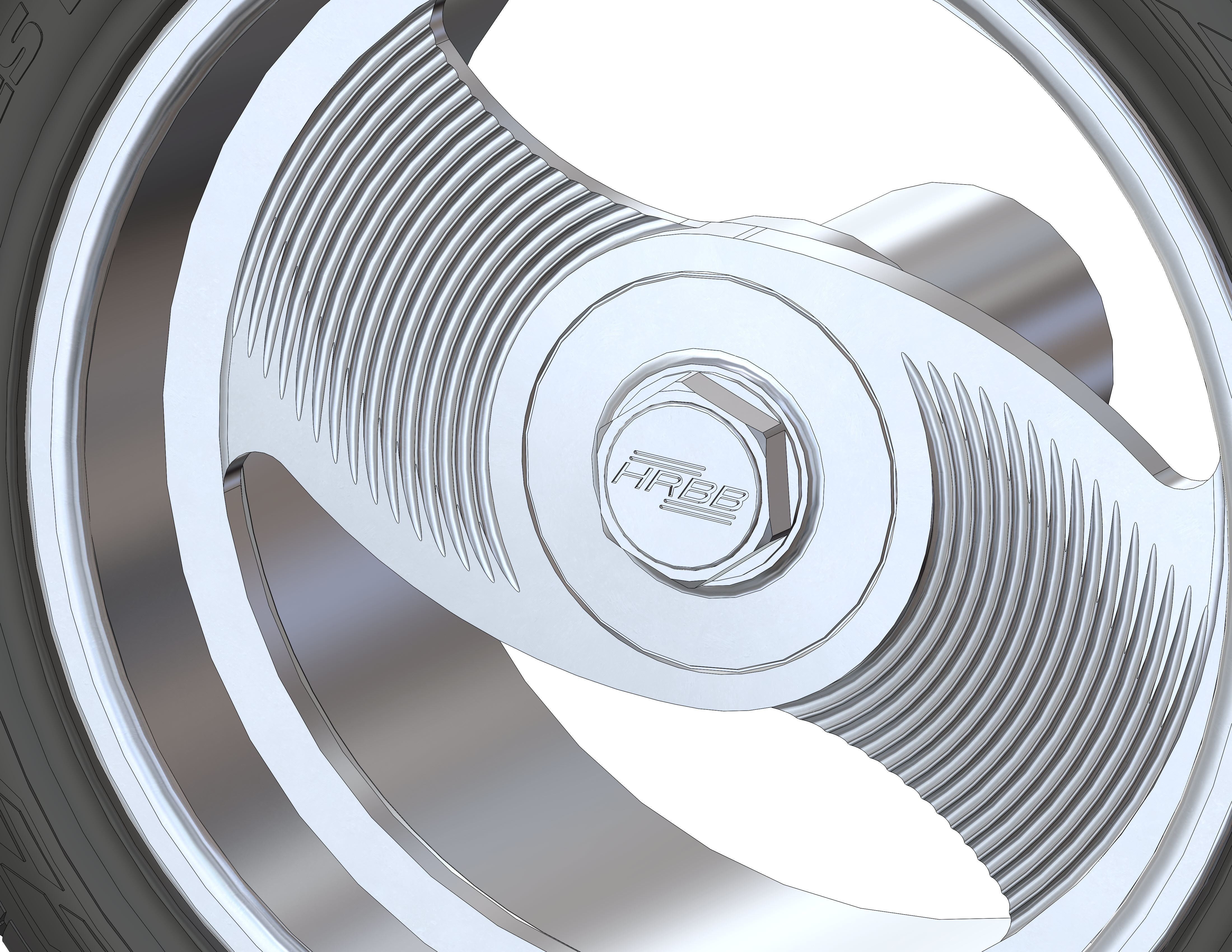 Wheels 20inch HRBB Deuce for your scale model 3D print model_8