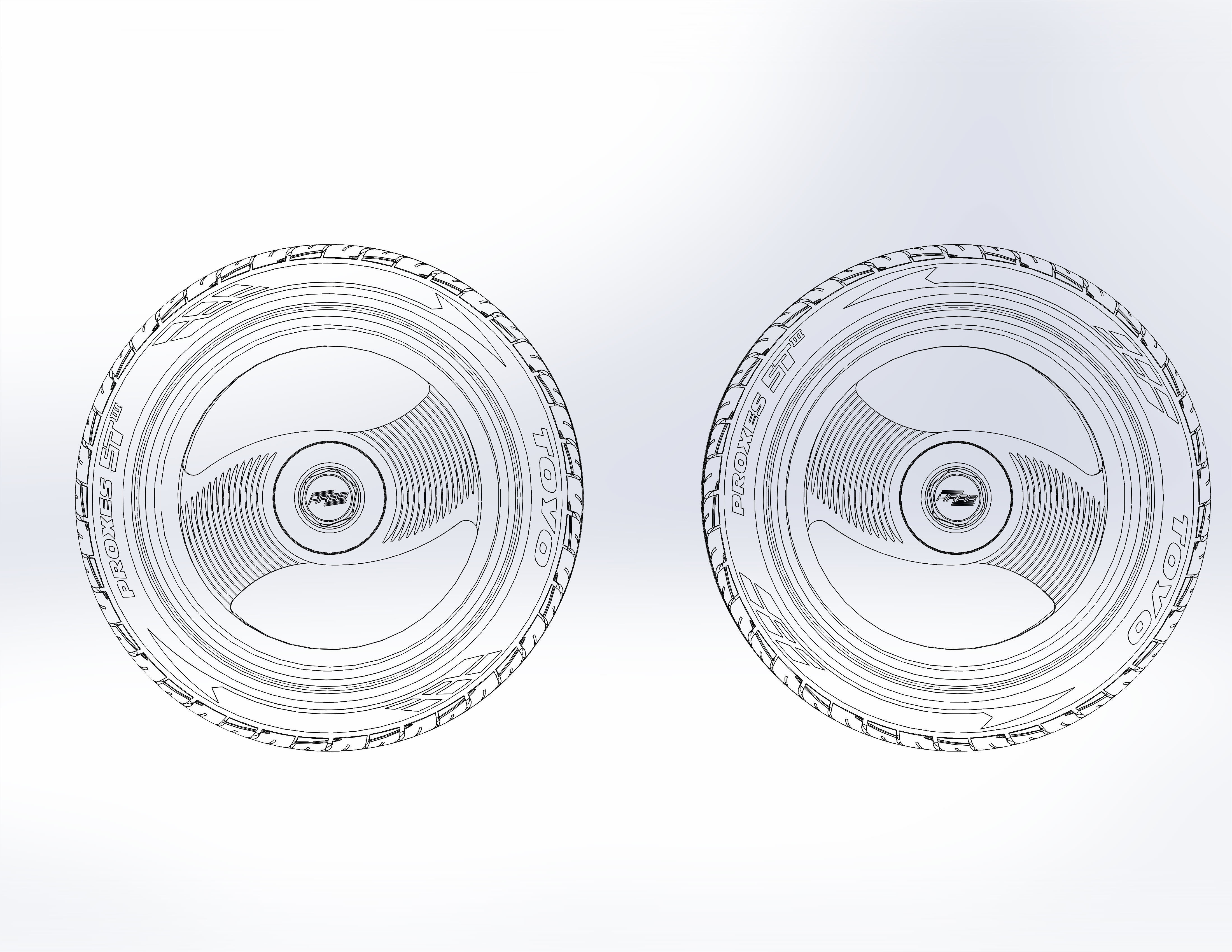 Wheels 20inch HRBB Deuce for your scale model 3D print model_6