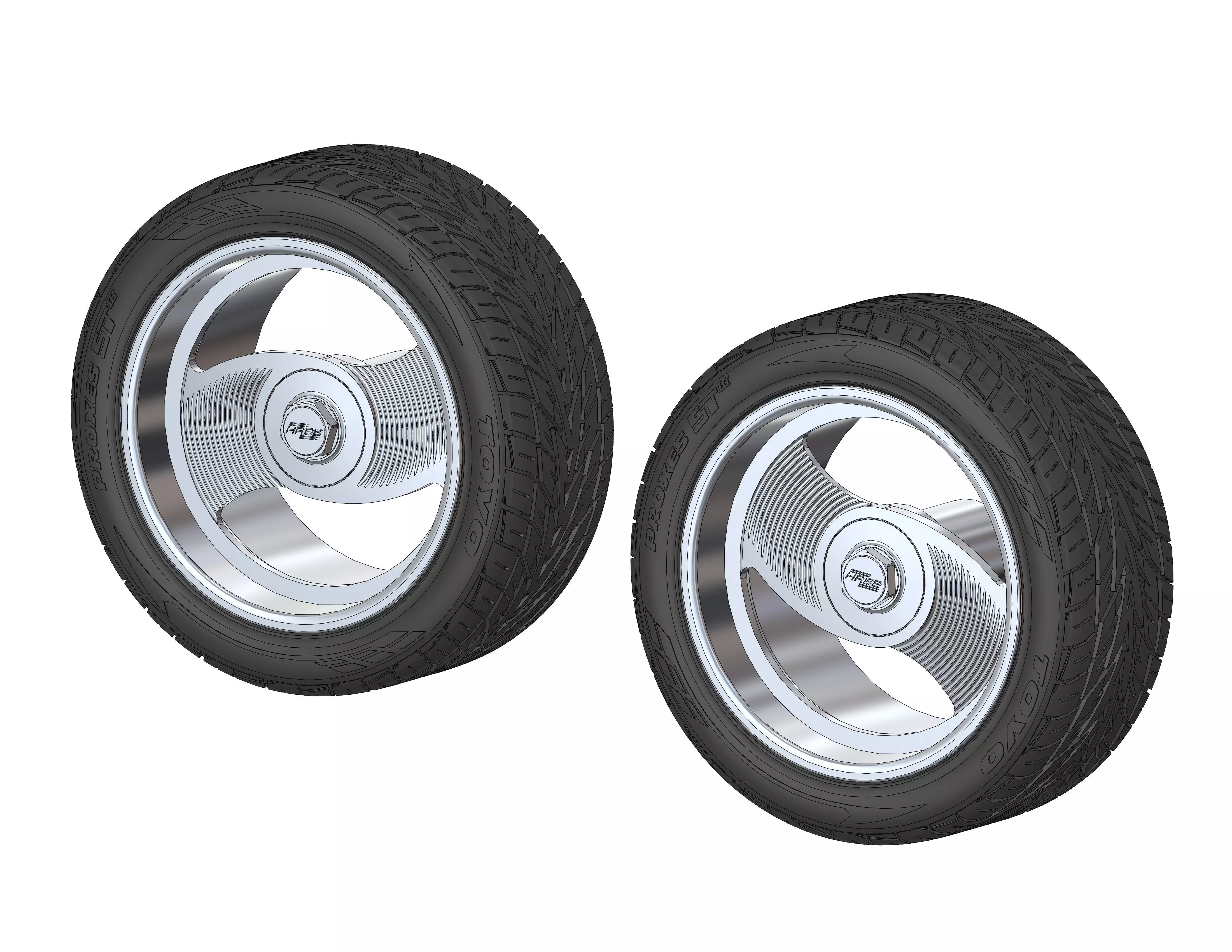 Wheels 20inch HRBB Deuce for your scale model 3D print model_0