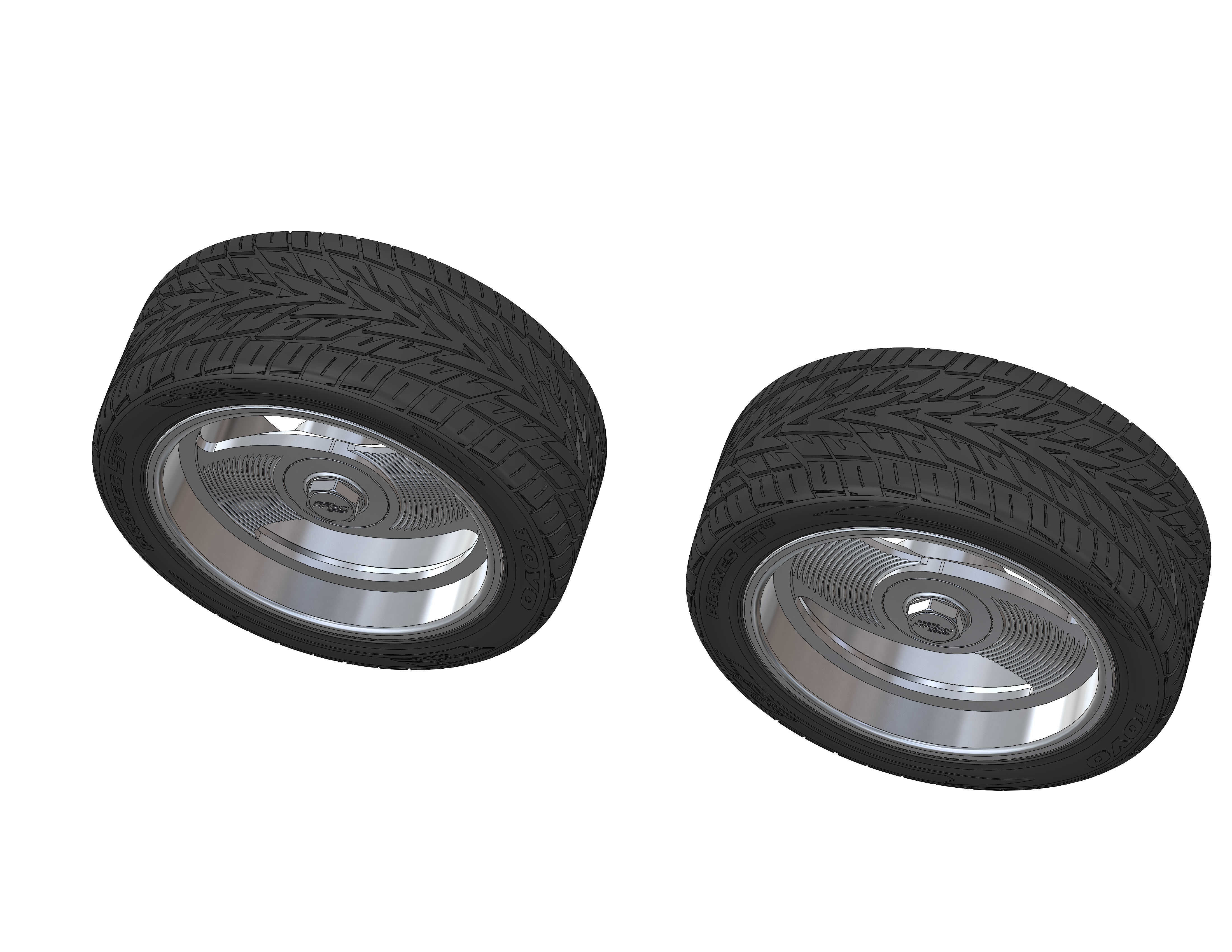 Wheels 20inch HRBB Deuce for your scale model 3D print model_4