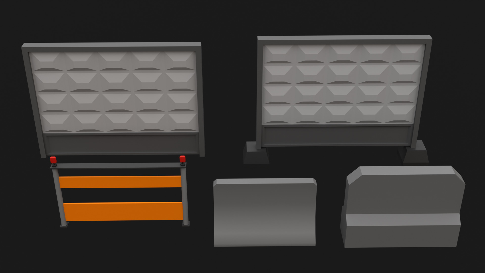 Low Poly Construction Props Low-poly 3D model_8