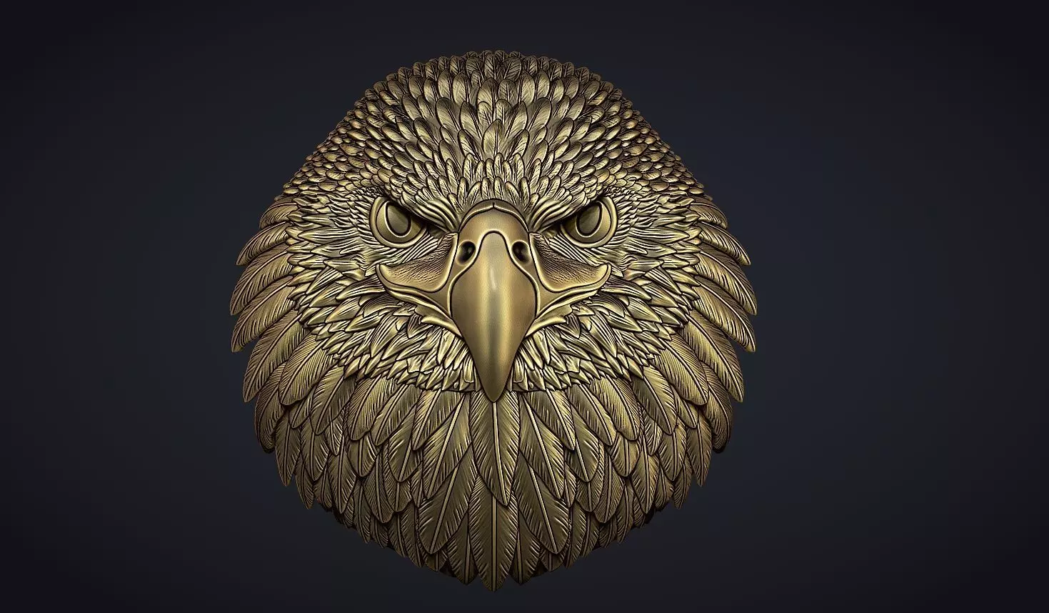 Eagle head bas relief-17mm 3D print model