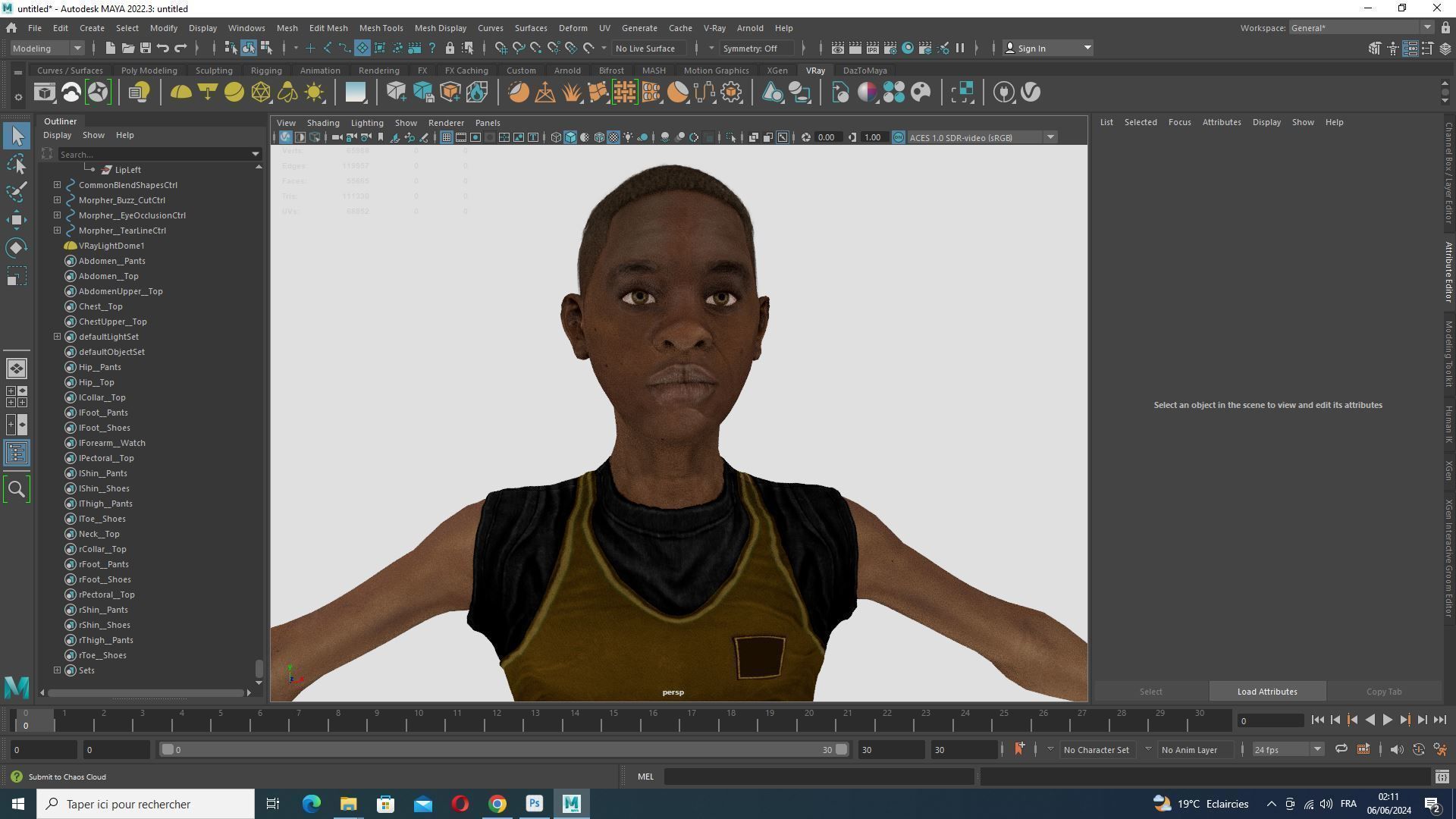 African Boy with Repairman cloth Low-poly 3D model_26