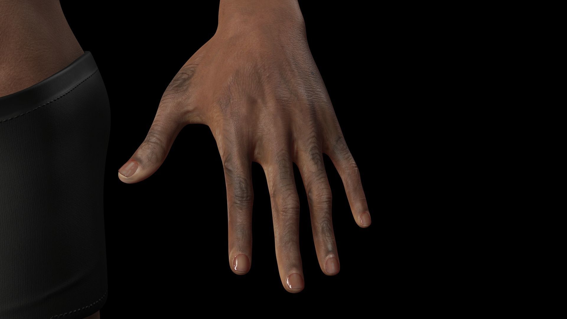 African Boy with Repairman cloth Low-poly 3D model_17