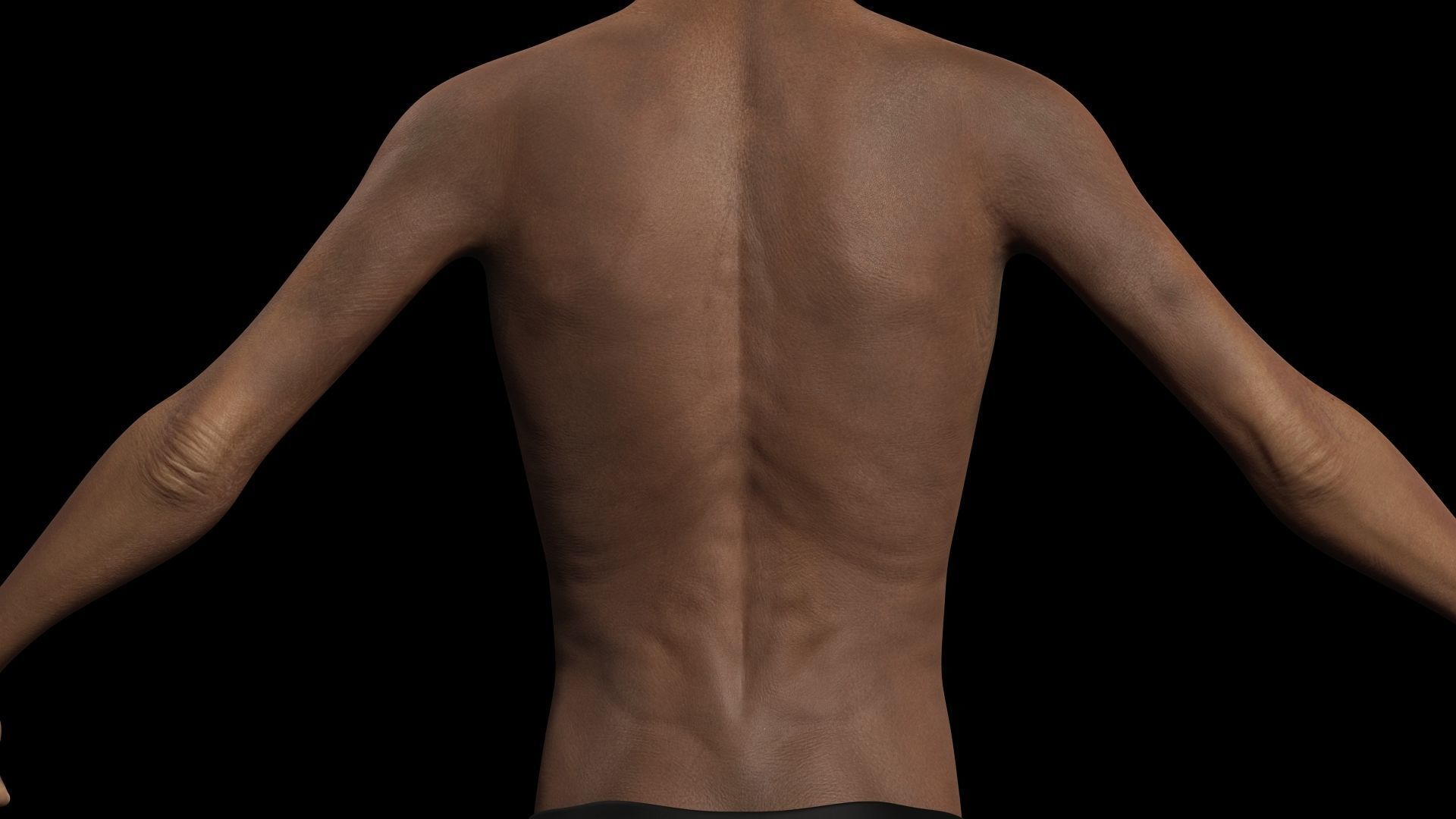 African Boy with Repairman cloth Low-poly 3D model_16