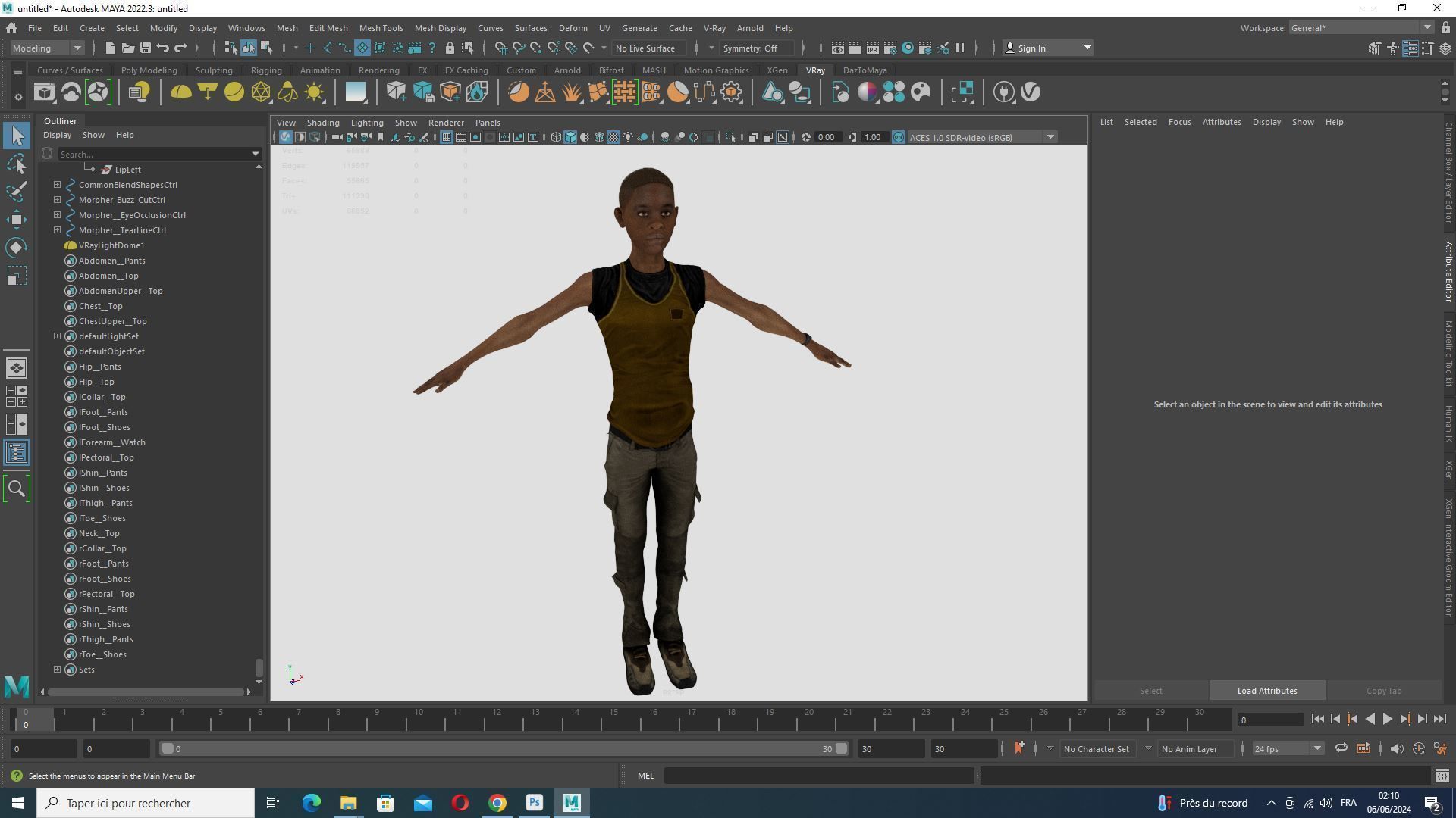 African Boy with Repairman cloth Low-poly 3D model_25