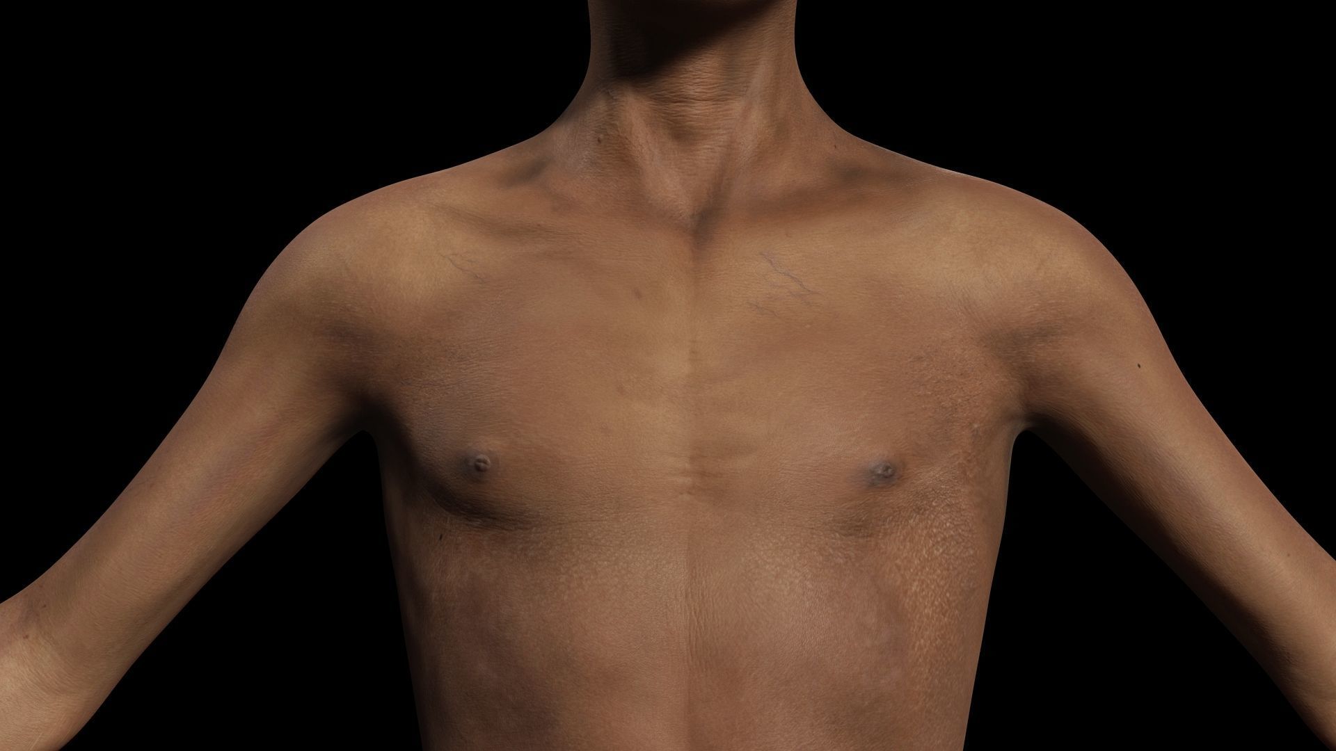 African Boy with Repairman cloth Low-poly 3D model_14