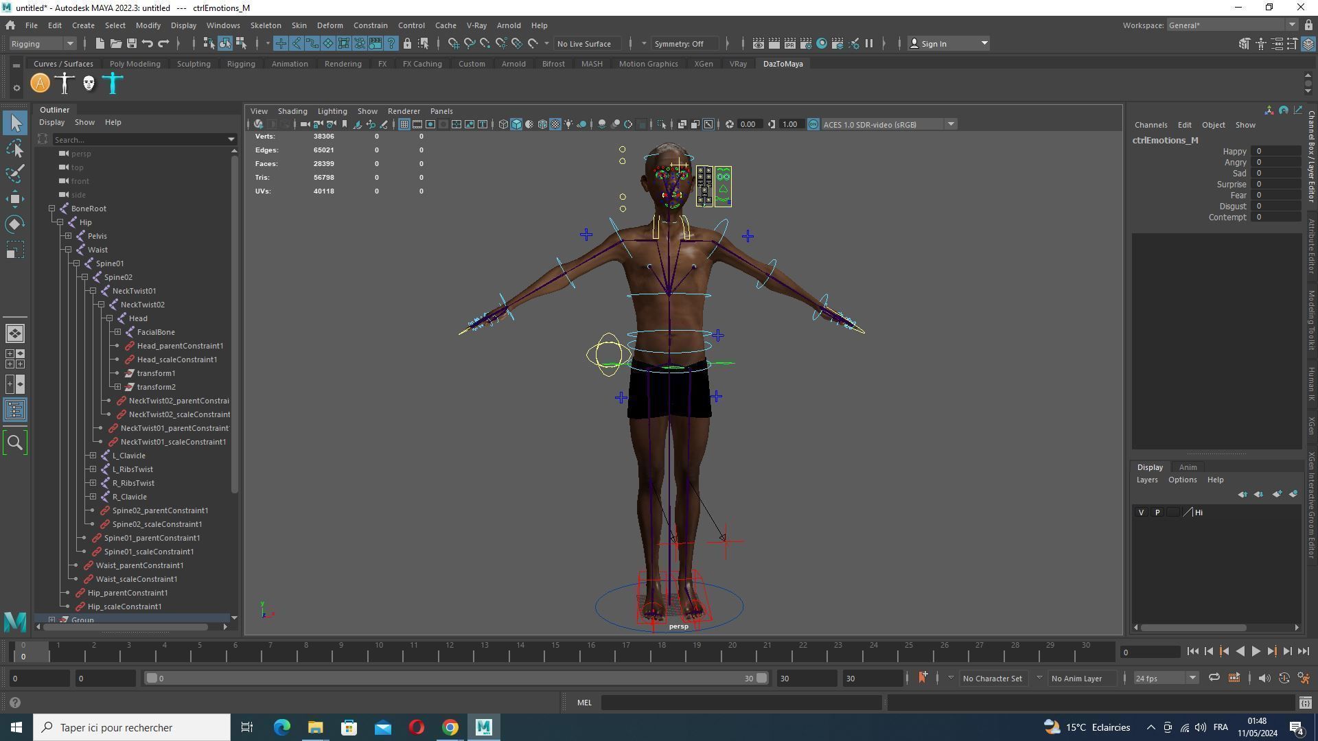 African Boy with Repairman cloth Low-poly 3D model_35