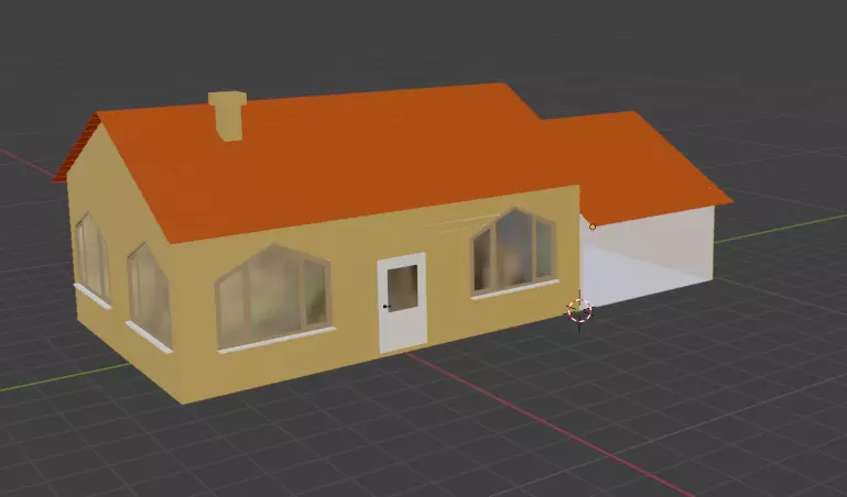 Rural house with garage Free 3D model_0