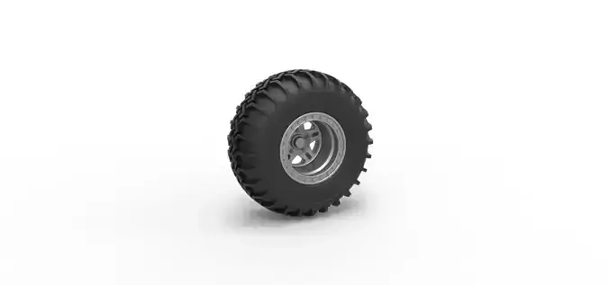 Wheel of Uphill Sand Racing Dragster V2 Scale 1 to 25