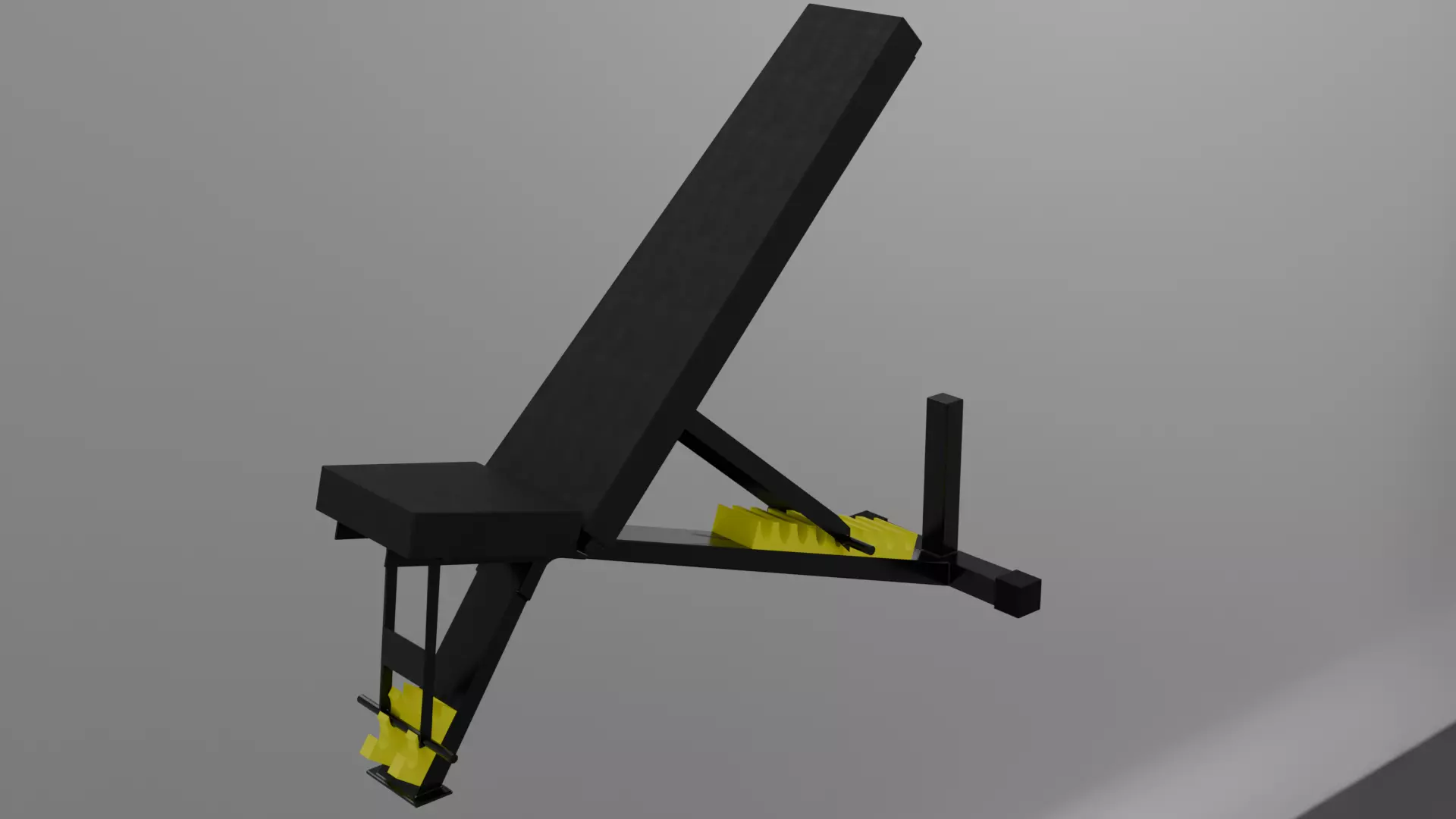 45 gym fitness workout bench lowpoly 3d Low-poly 3D model