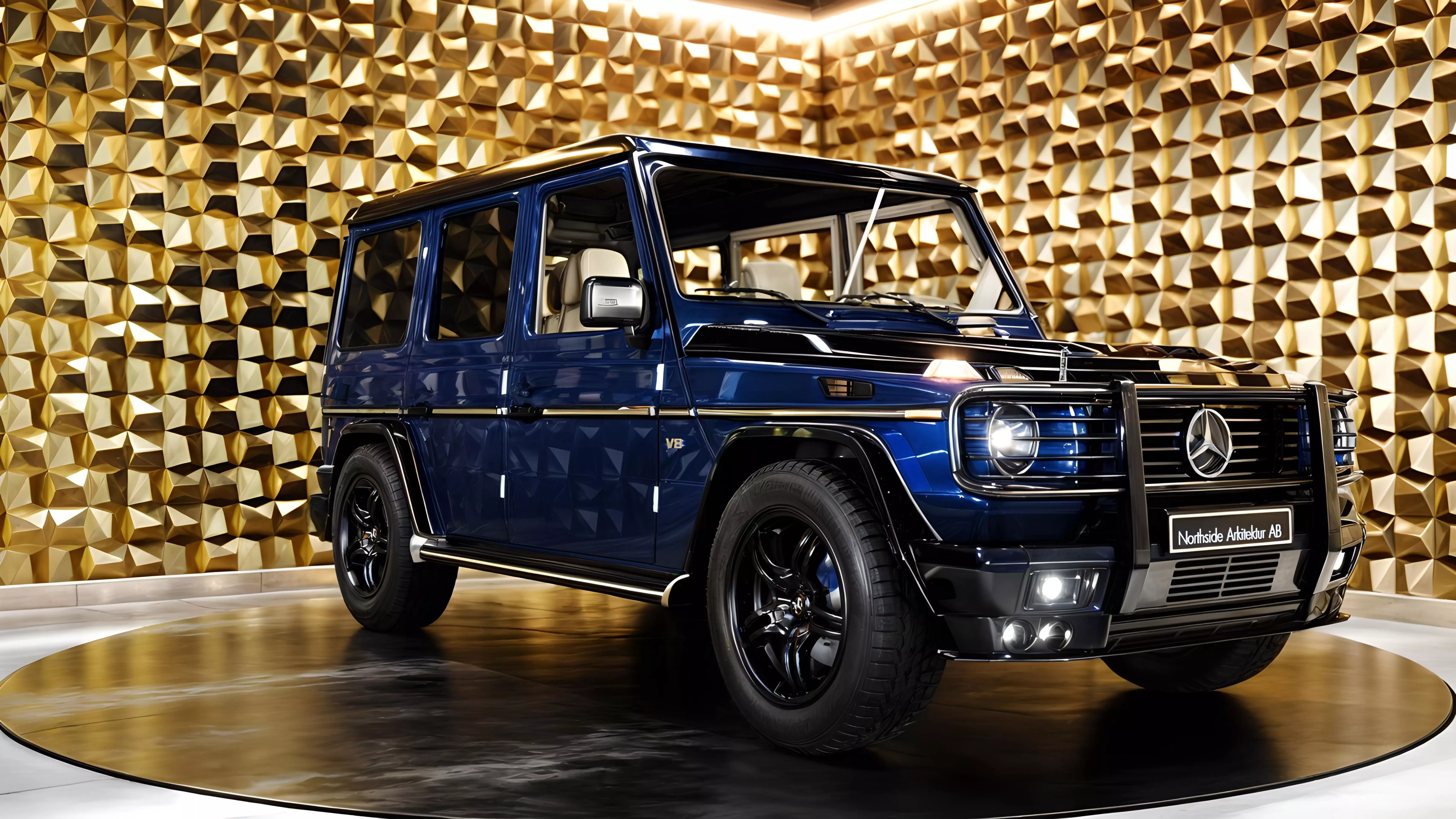 Merdecedes G500 Darkblue Low-poly 3D model