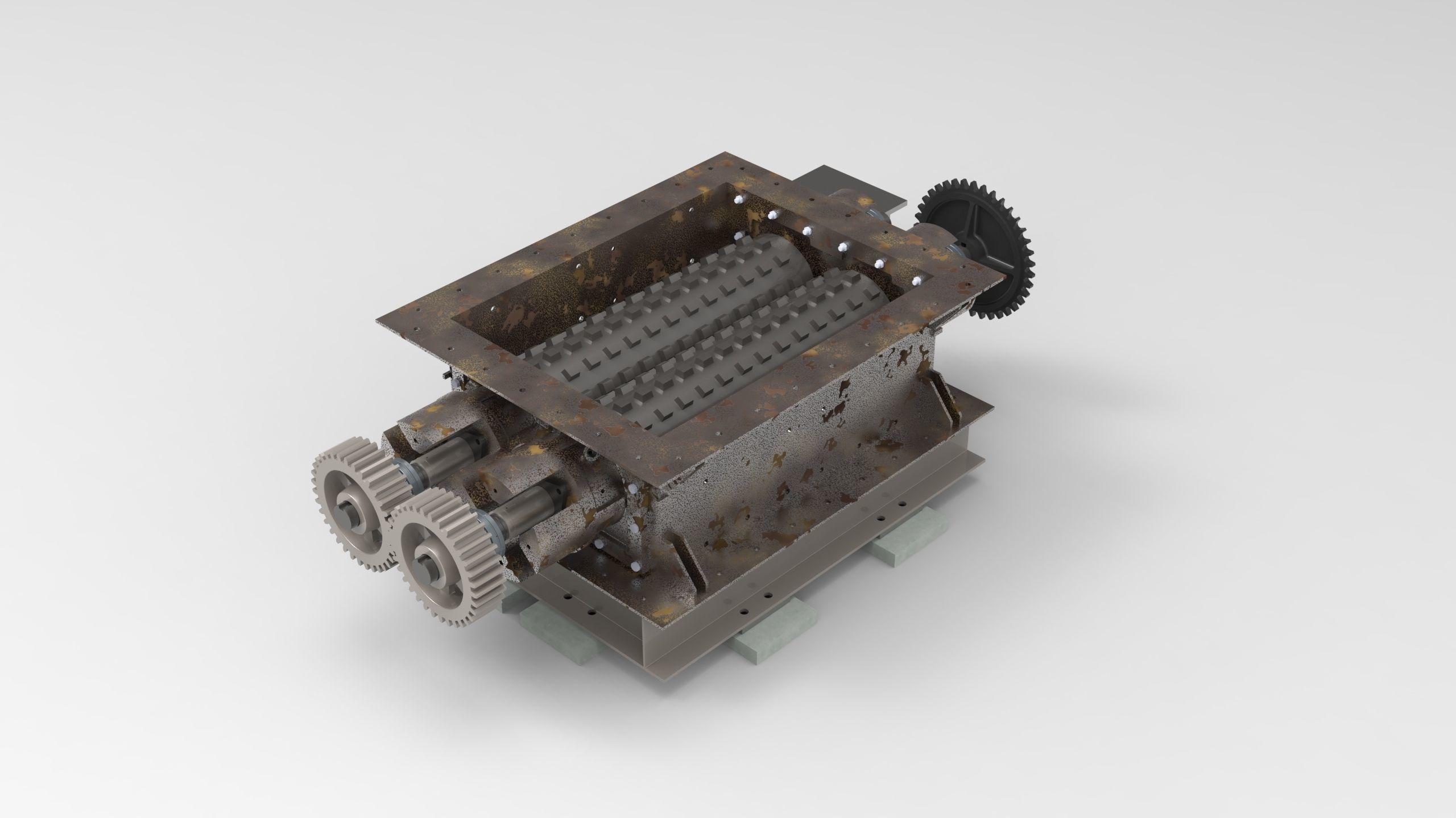Stone crusher-CLINKER GRINDER ASSLY 3D print model_8