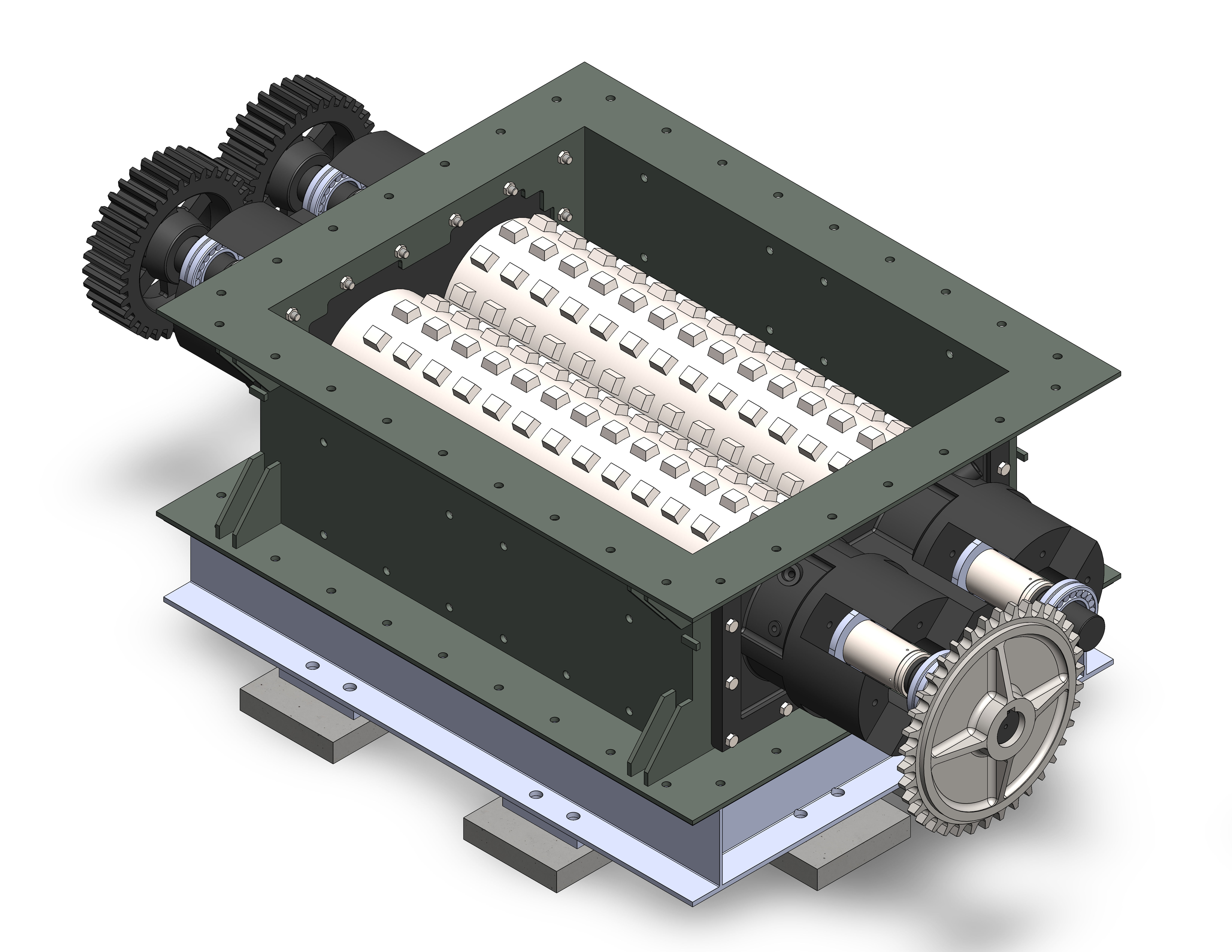 Stone crusher-CLINKER GRINDER ASSLY 3D print model_5