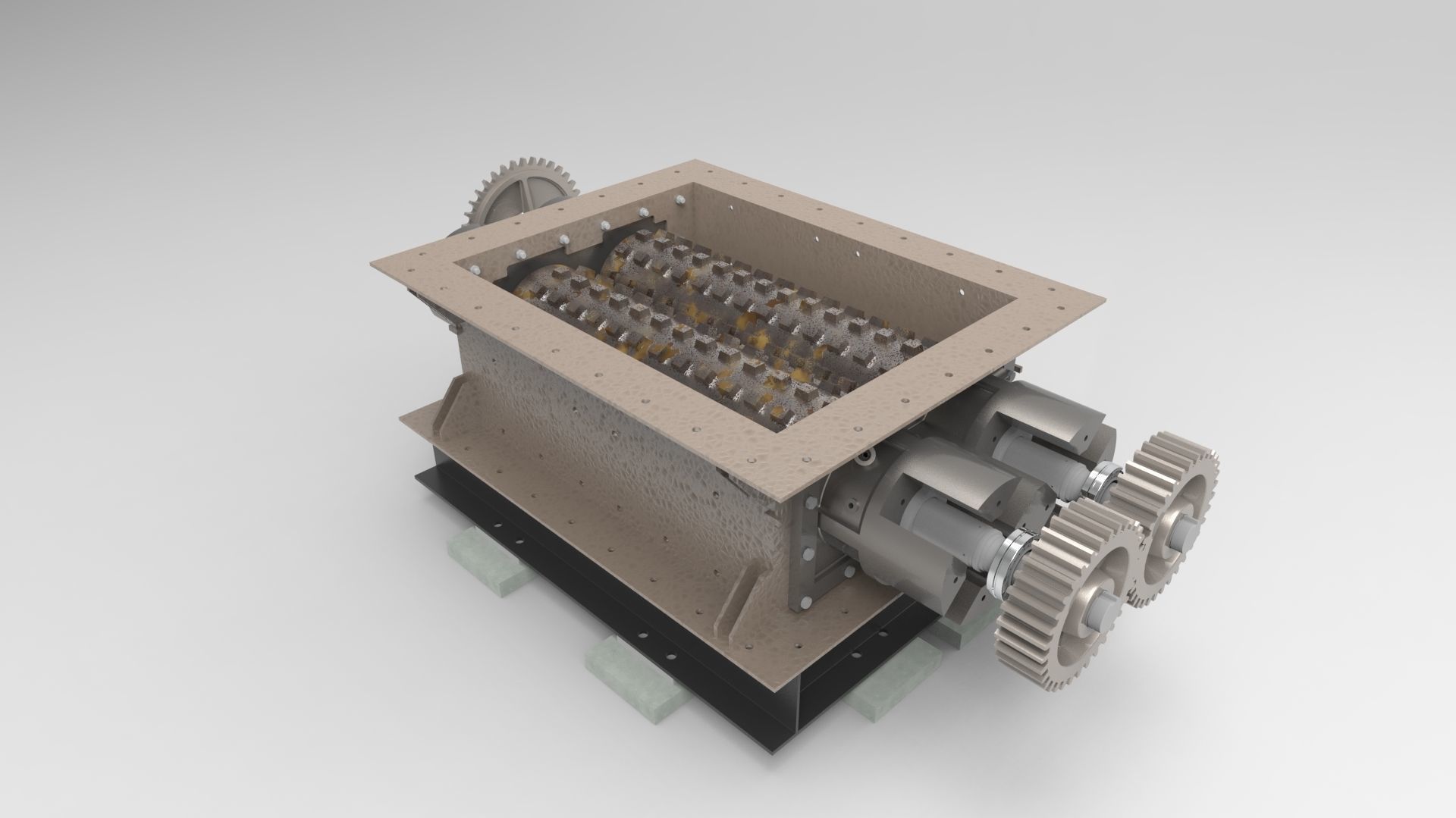 Stone crusher-CLINKER GRINDER ASSLY 3D print model_28