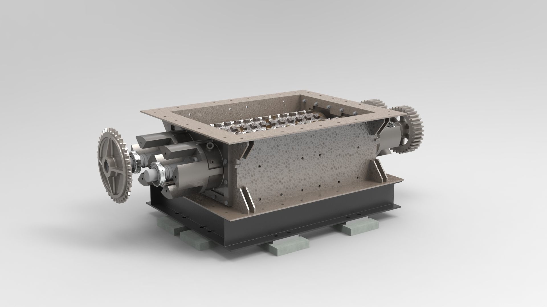 Stone crusher-CLINKER GRINDER ASSLY 3D print model_27