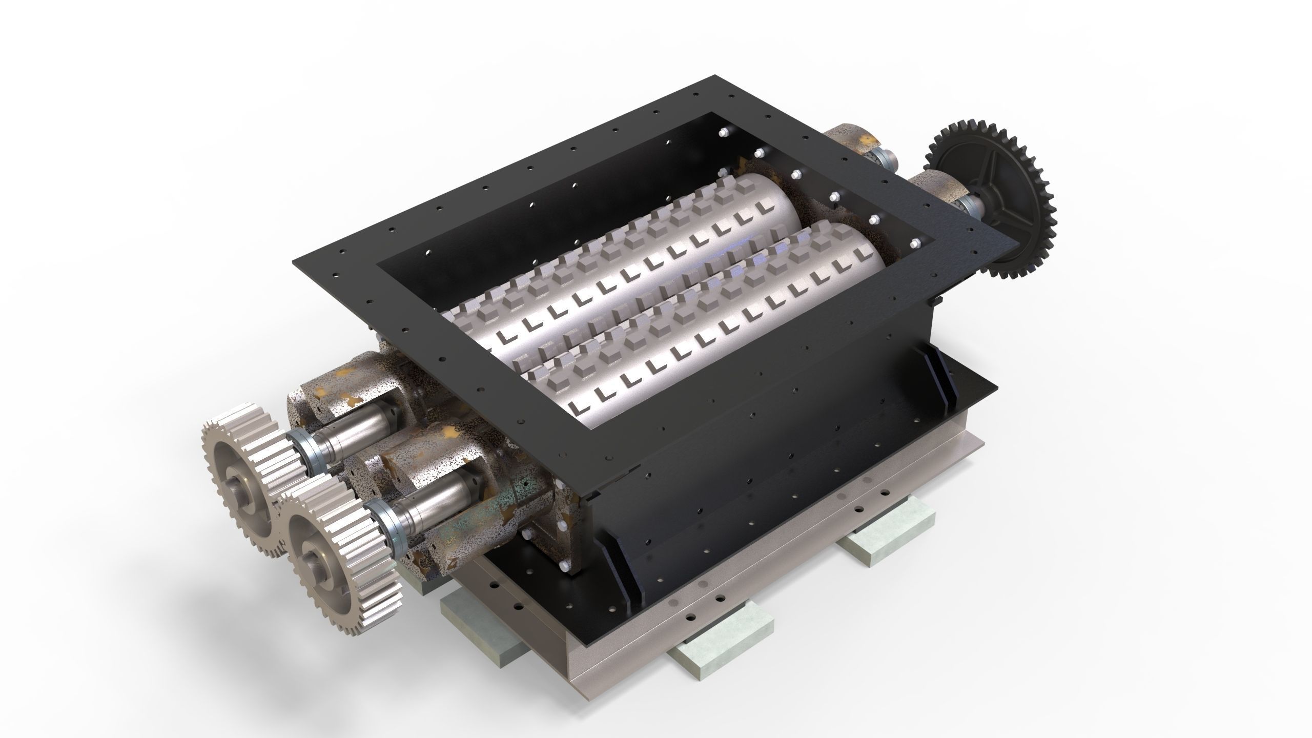 Stone crusher-CLINKER GRINDER ASSLY 3D print model_12