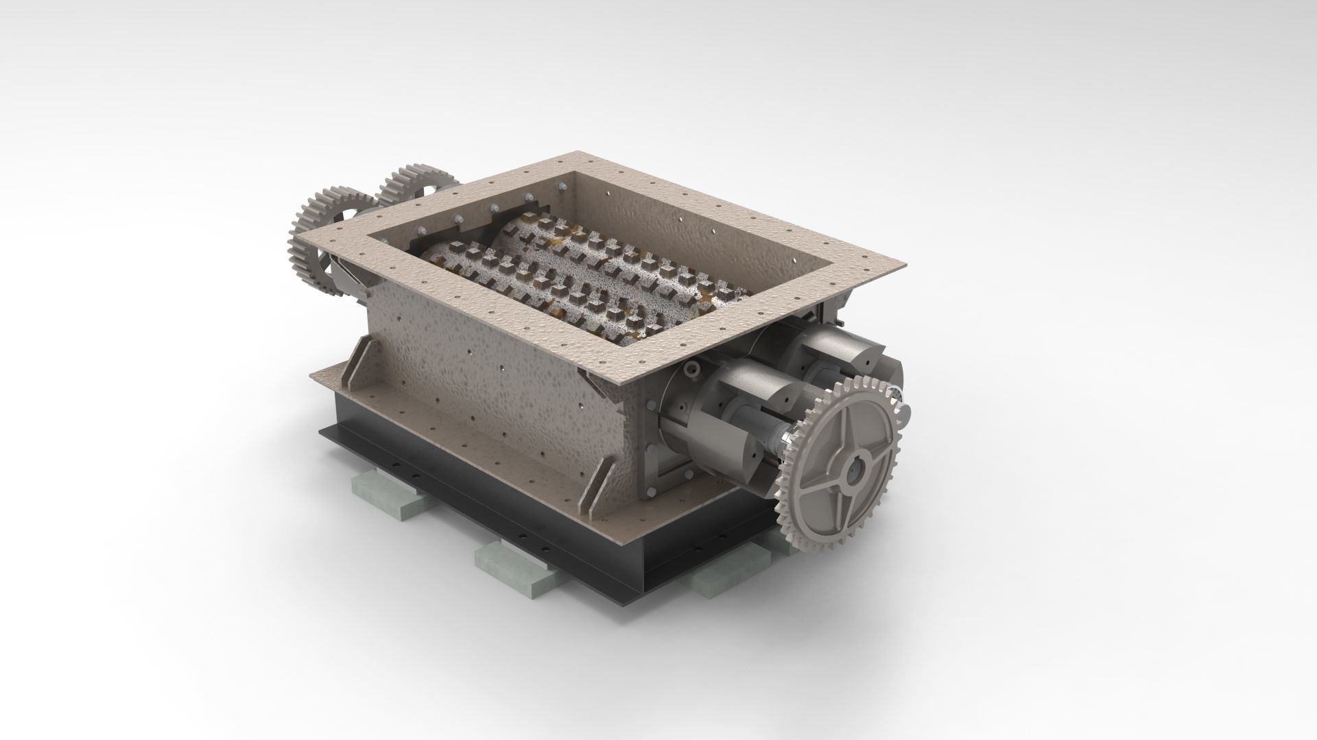 Stone crusher-CLINKER GRINDER ASSLY 3D print model_20
