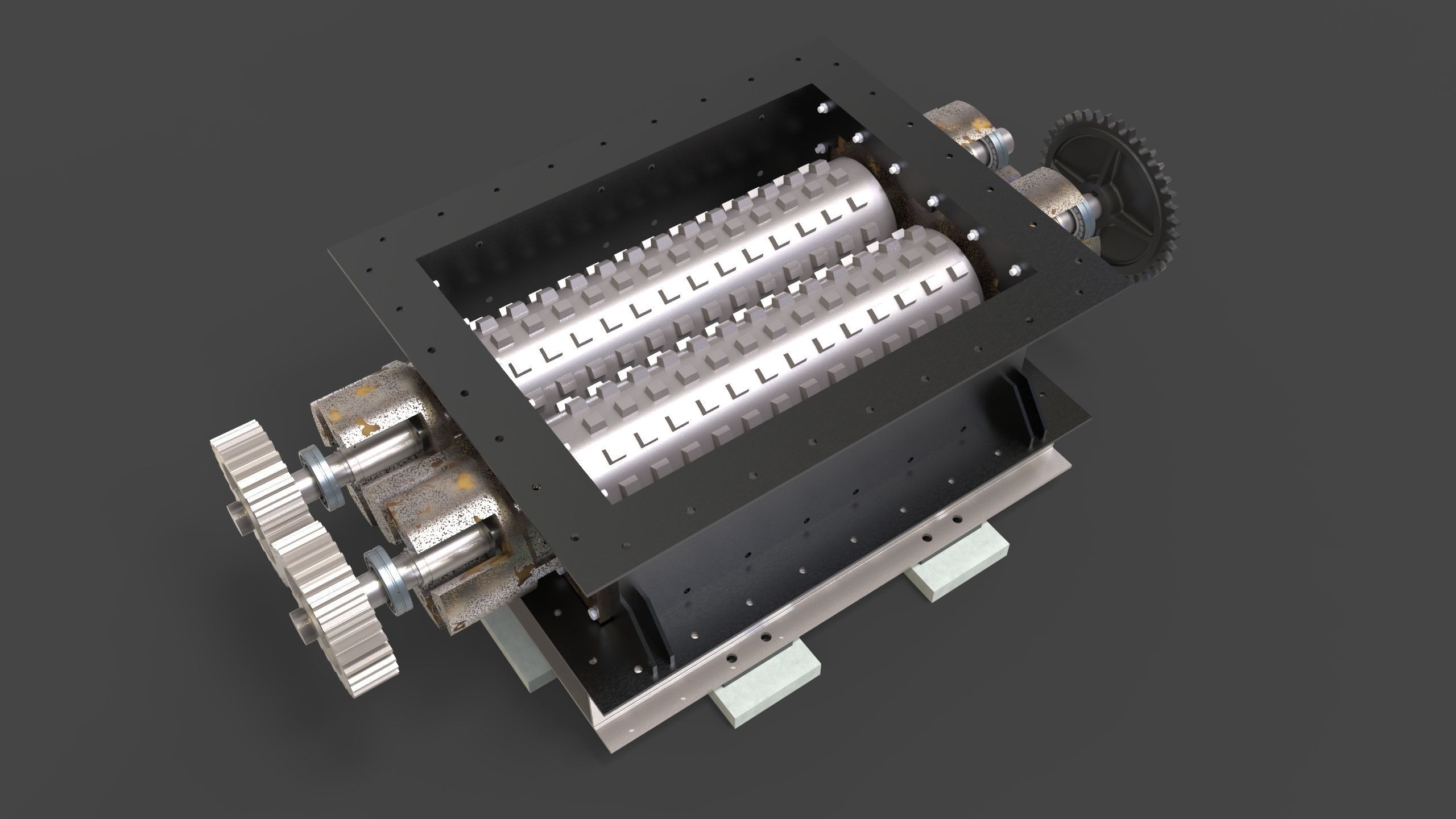 Stone crusher-CLINKER GRINDER ASSLY 3D print model_4