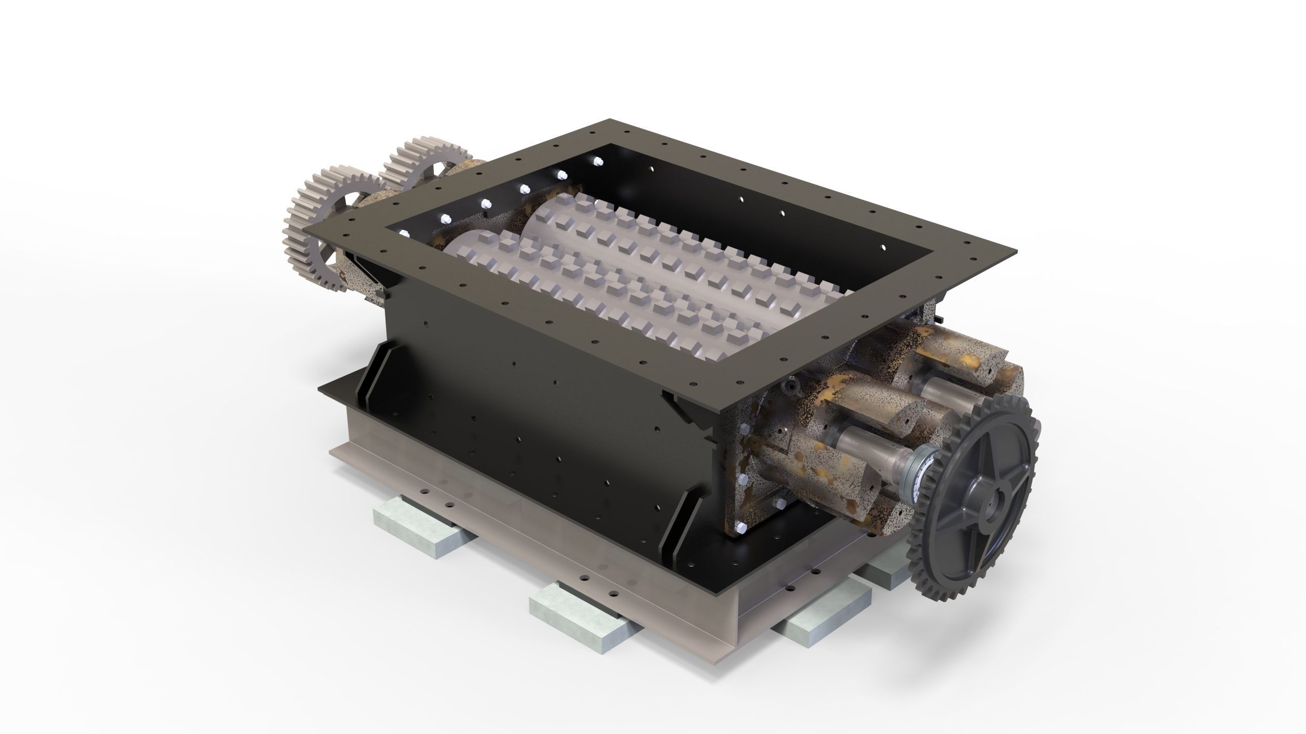 Stone crusher-CLINKER GRINDER ASSLY 3D print model_17