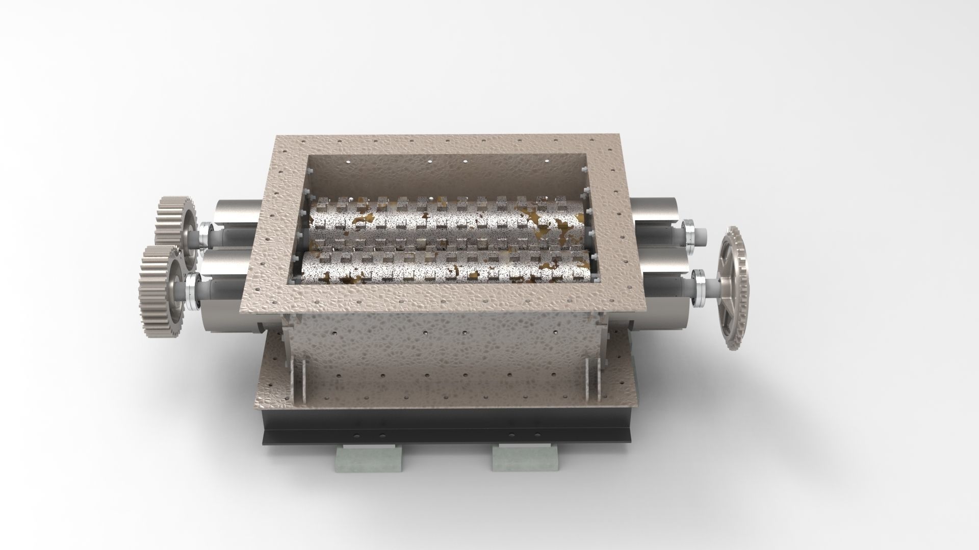 Stone crusher-CLINKER GRINDER ASSLY 3D print model_24