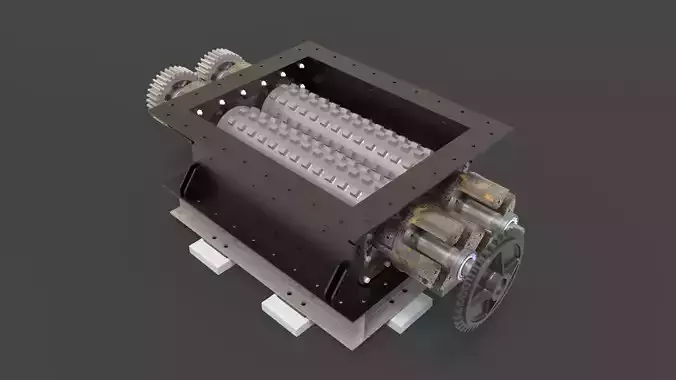 Stone crusher-CLINKER GRINDER ASSLY 3D print model