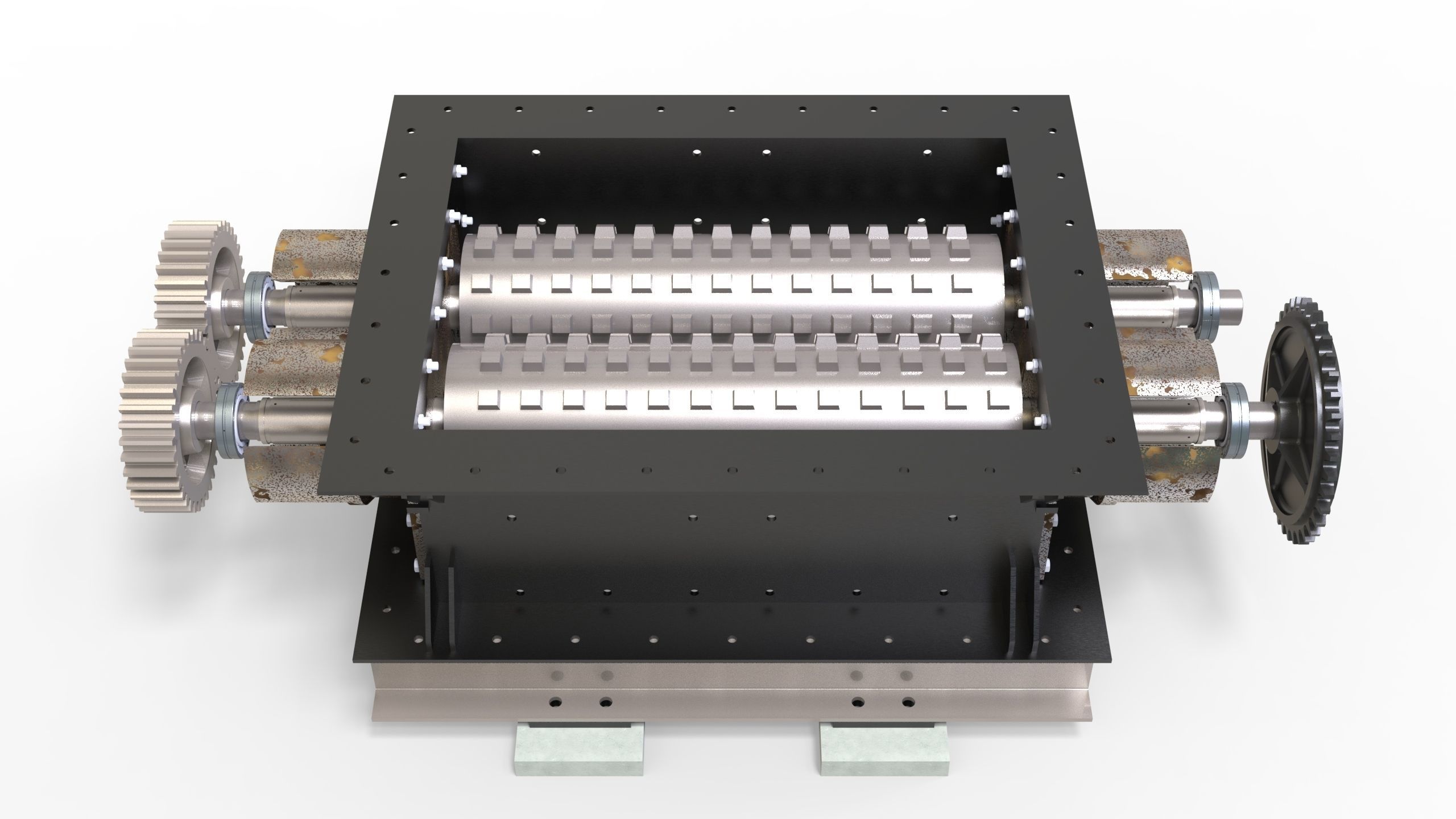 Stone crusher-CLINKER GRINDER ASSLY 3D print model_18