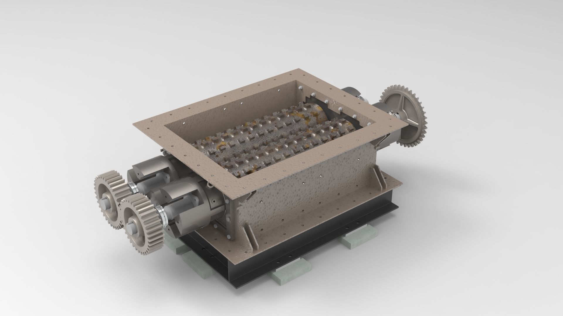 Stone crusher-CLINKER GRINDER ASSLY 3D print model_19