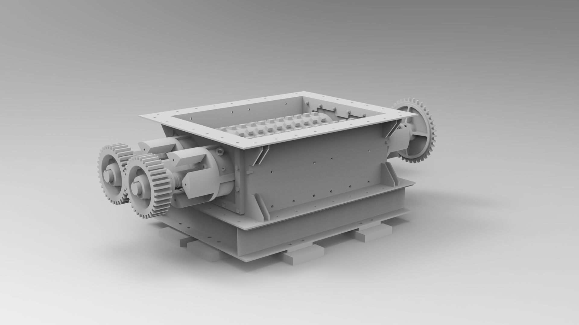 Stone crusher-CLINKER GRINDER ASSLY 3D print model_22