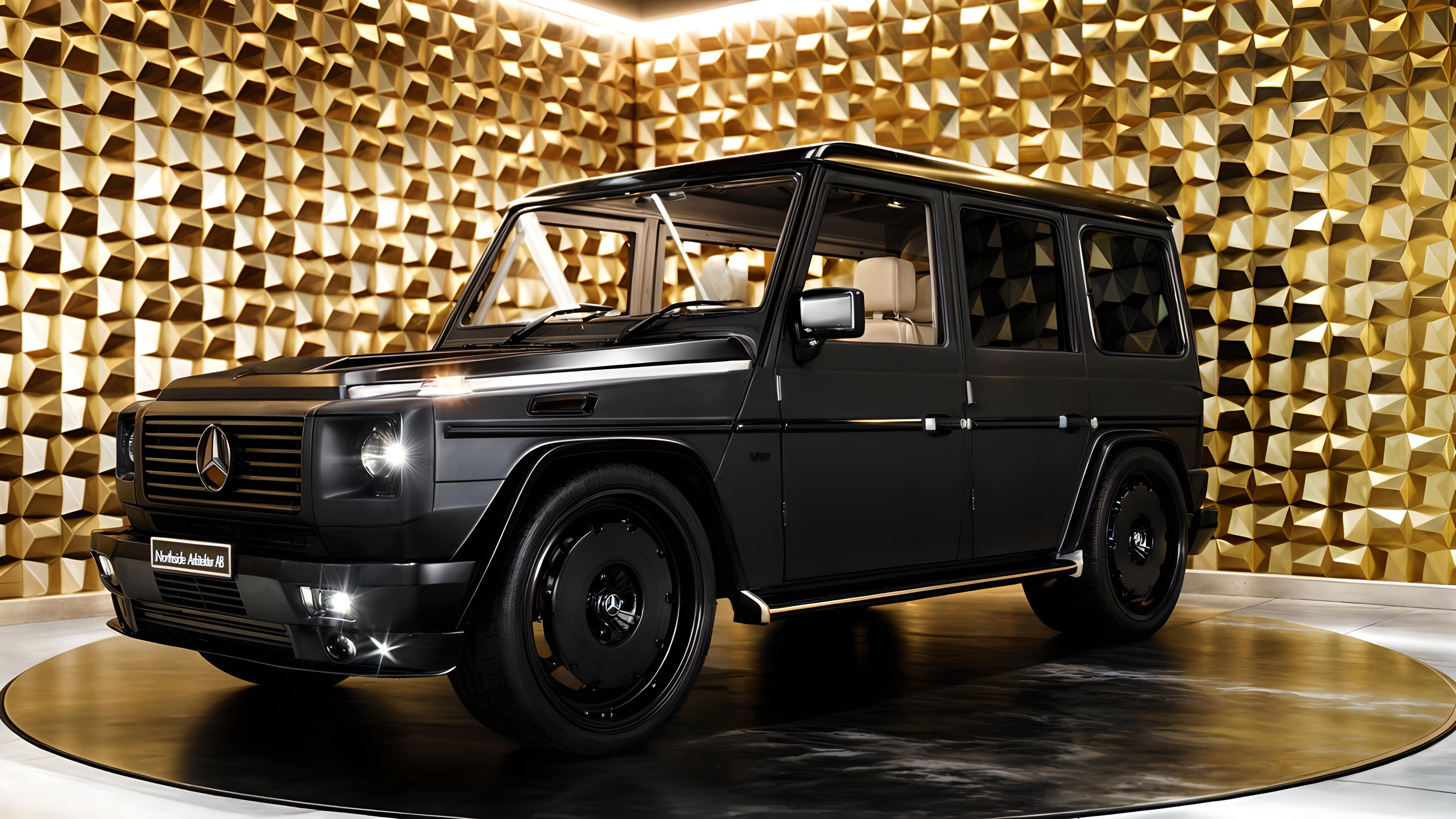 Mercedes G500 Blackmatt Mafia Low-poly 3D model_3