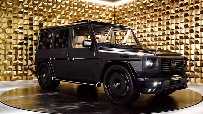 Mercedes G500 Blackmatt Mafia Low-poly 3D model Mercedes G500 Blackmatt Mafia Low-poly 3D model