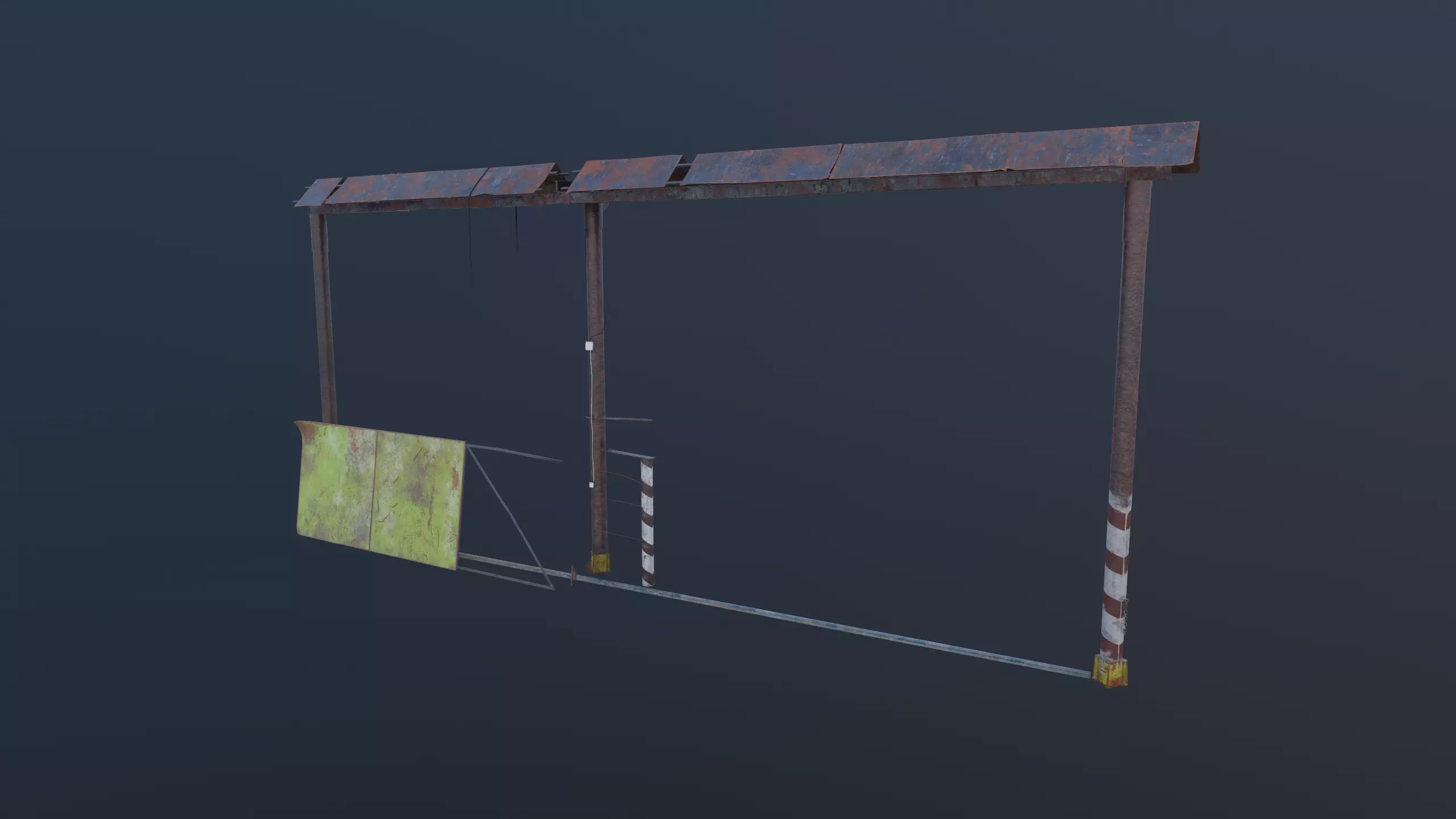 Arch on factory Low-poly 3D model_0