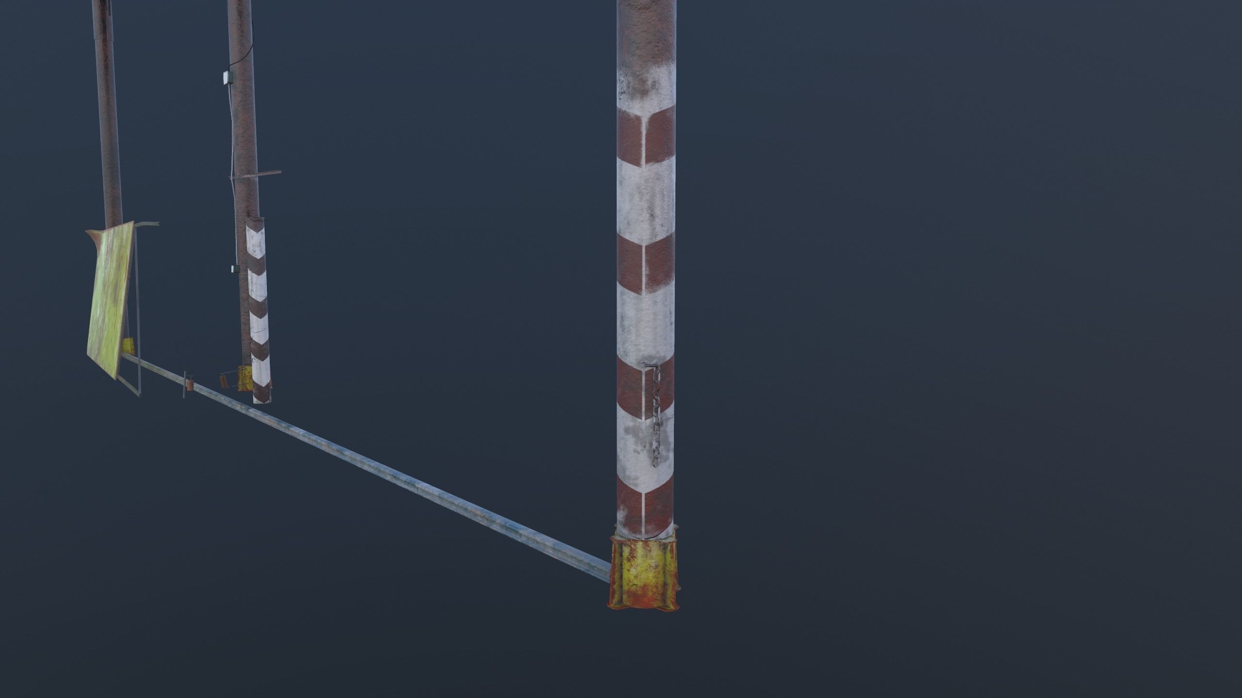 Arch on factory Low-poly 3D model_7