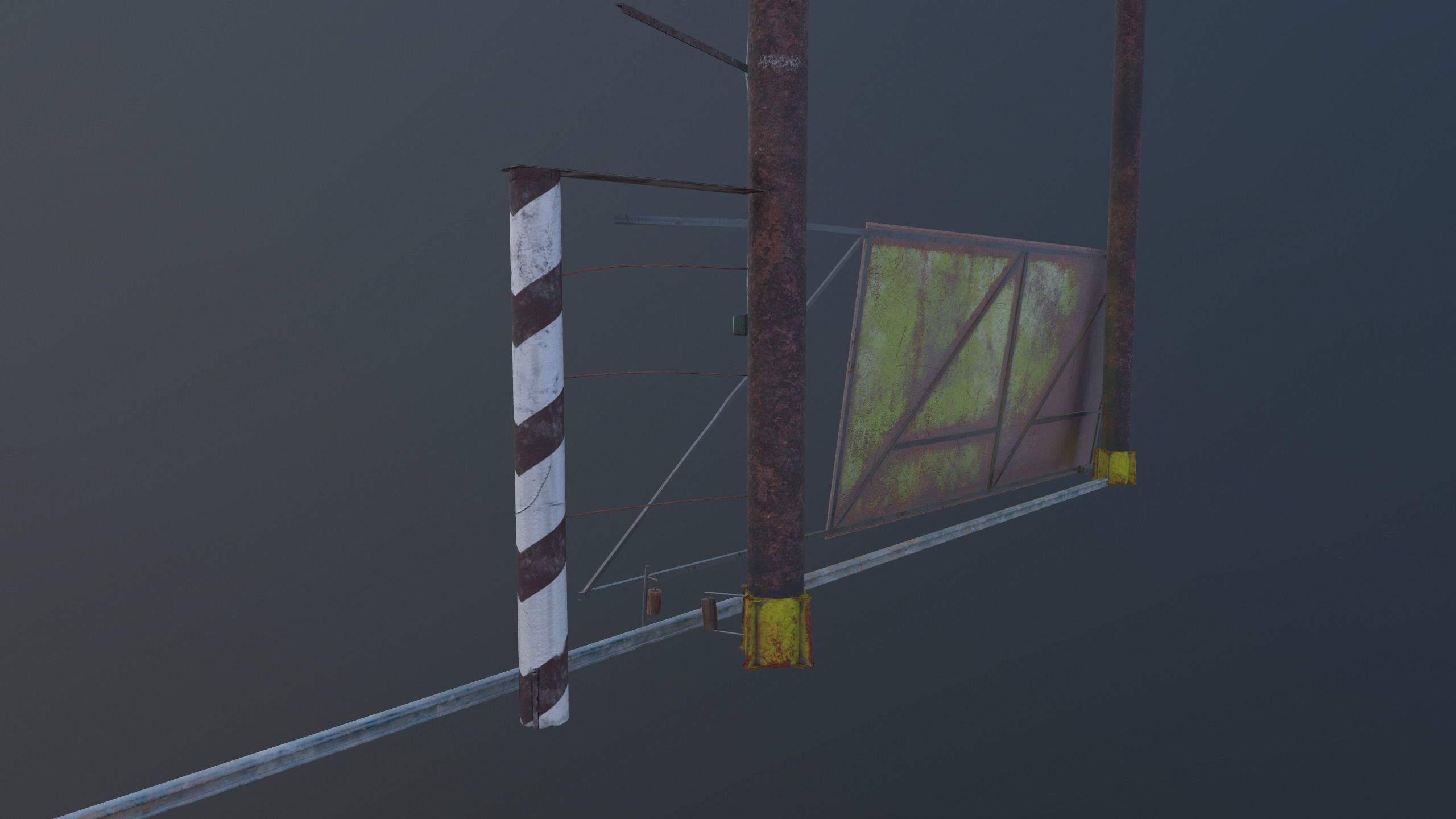 Arch on factory Low-poly 3D model_8