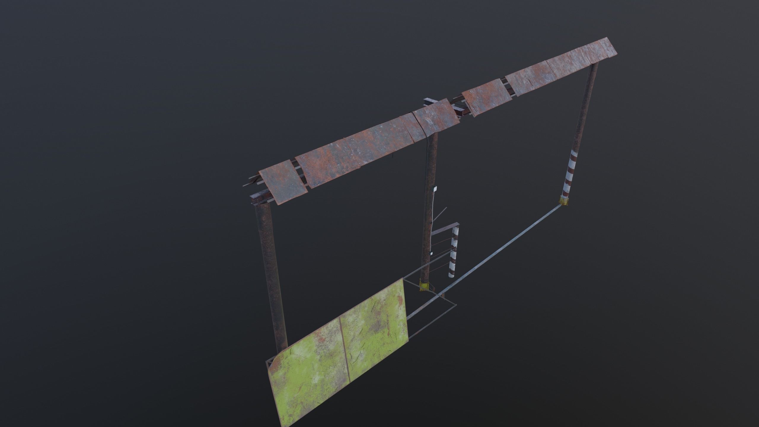 Arch on factory Low-poly 3D model_3