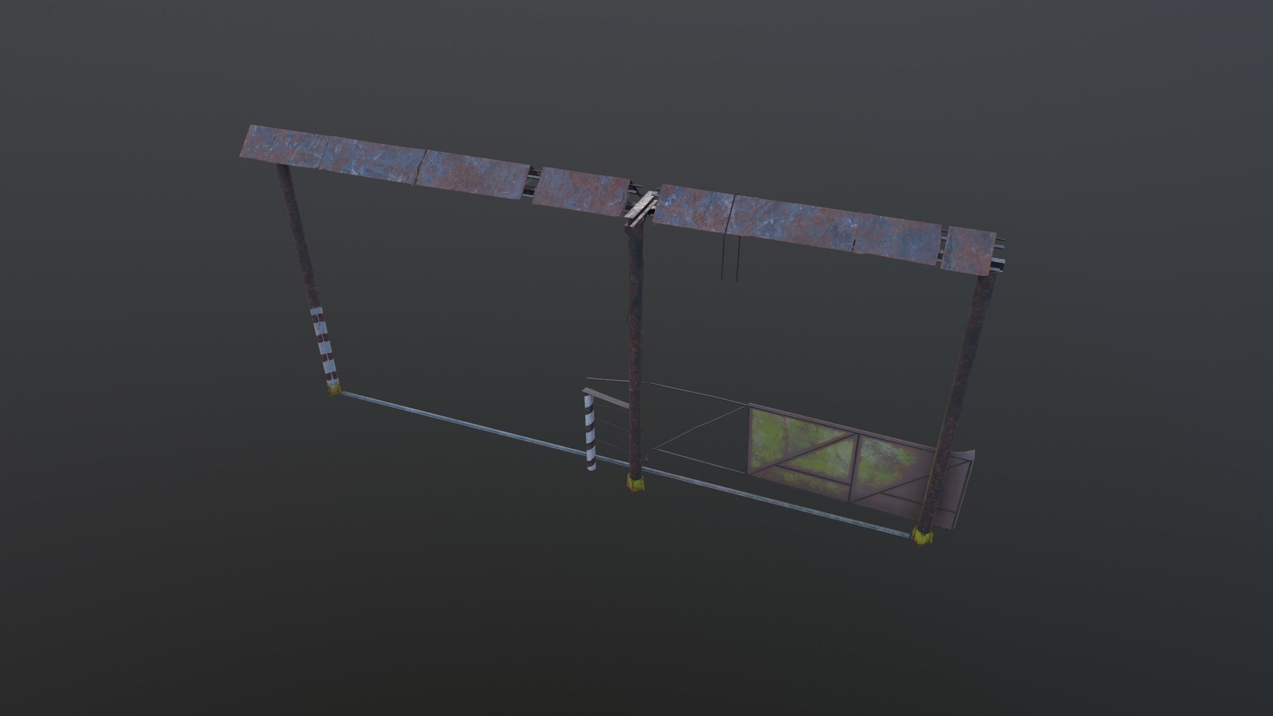 Arch on factory Low-poly 3D model_4